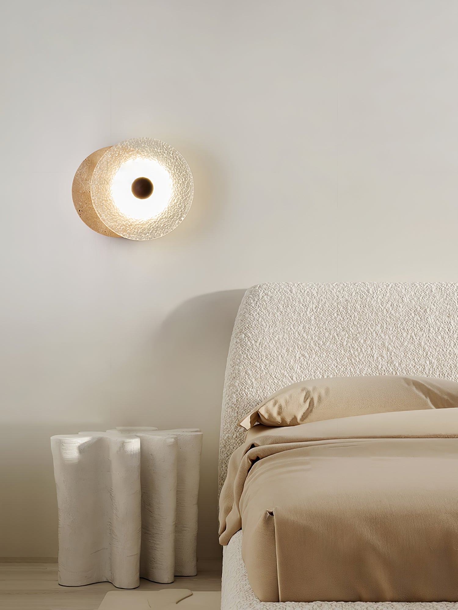 Olivia Travertine Wall Light-Neutral Decor