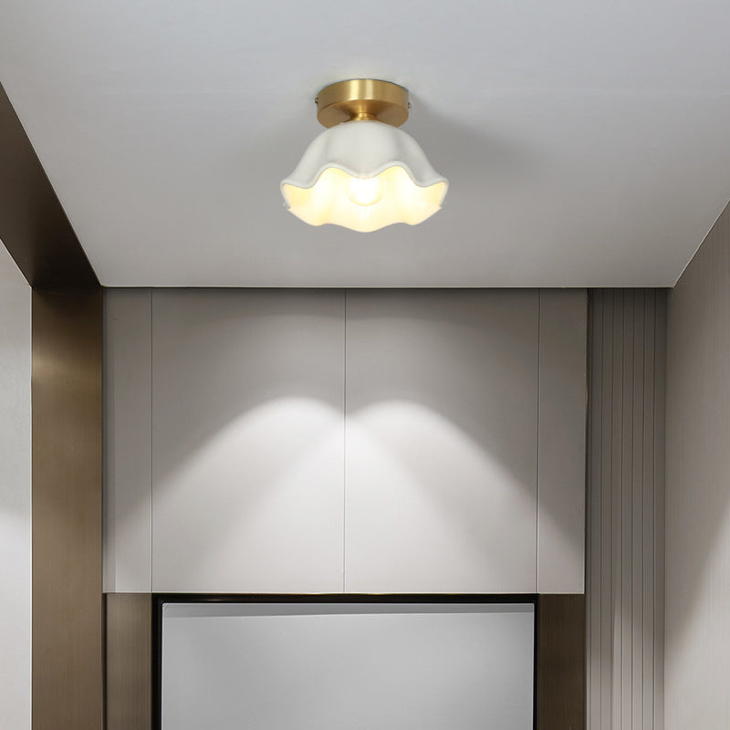 Arisha Retro Metal Flush Mount Ceiling Light Brass - Neutral Decor