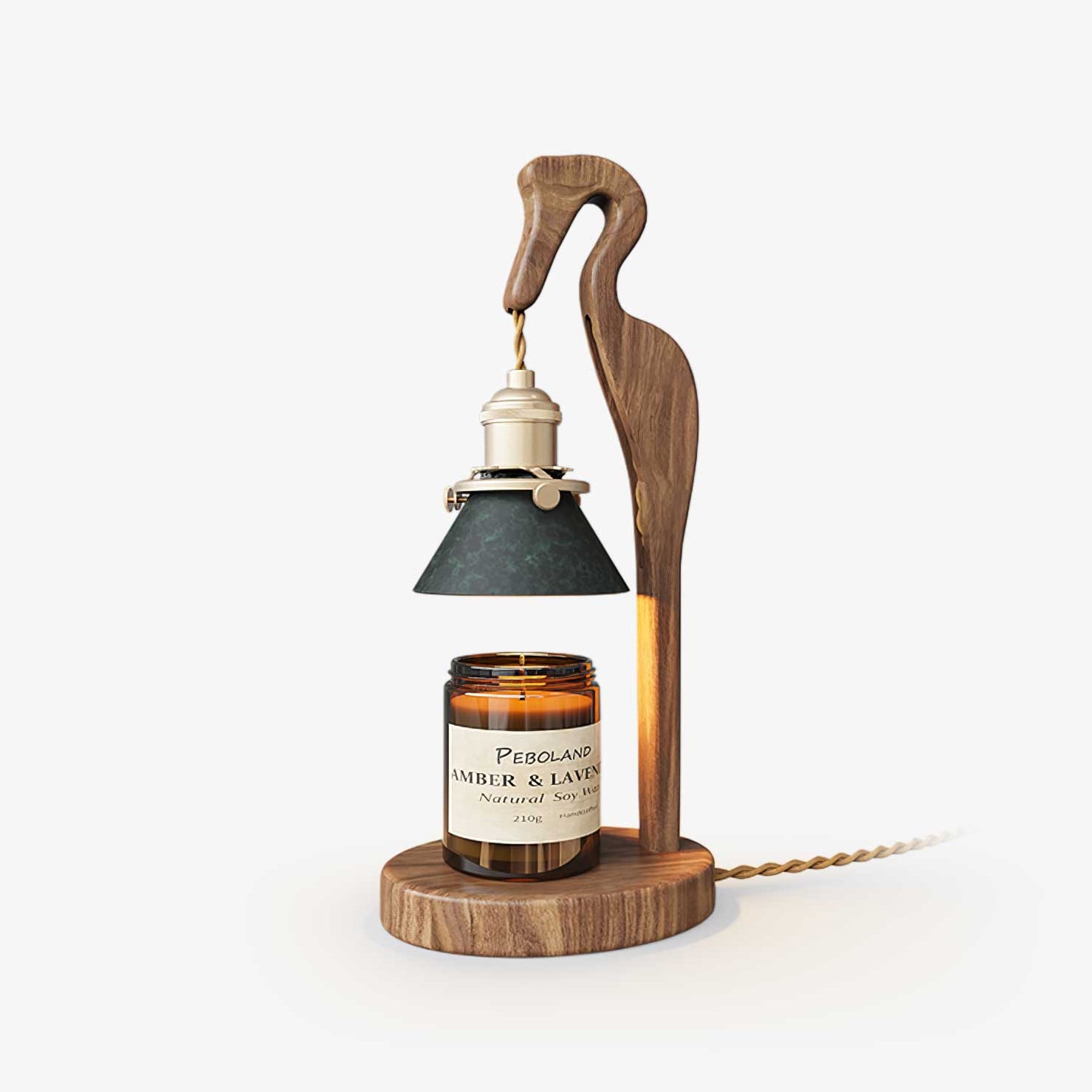 Cyn Wood Artistic Table Lamp-Neutral Decor