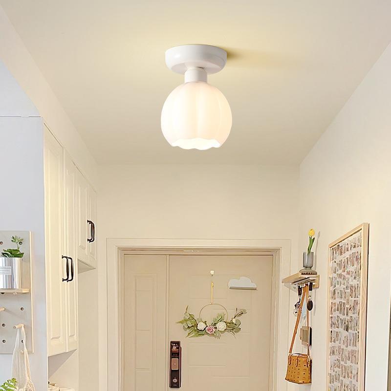 Arisha Cute Flush Mount Ceiling Light Metal/Glass Bedroom/Study - Neutral Decor