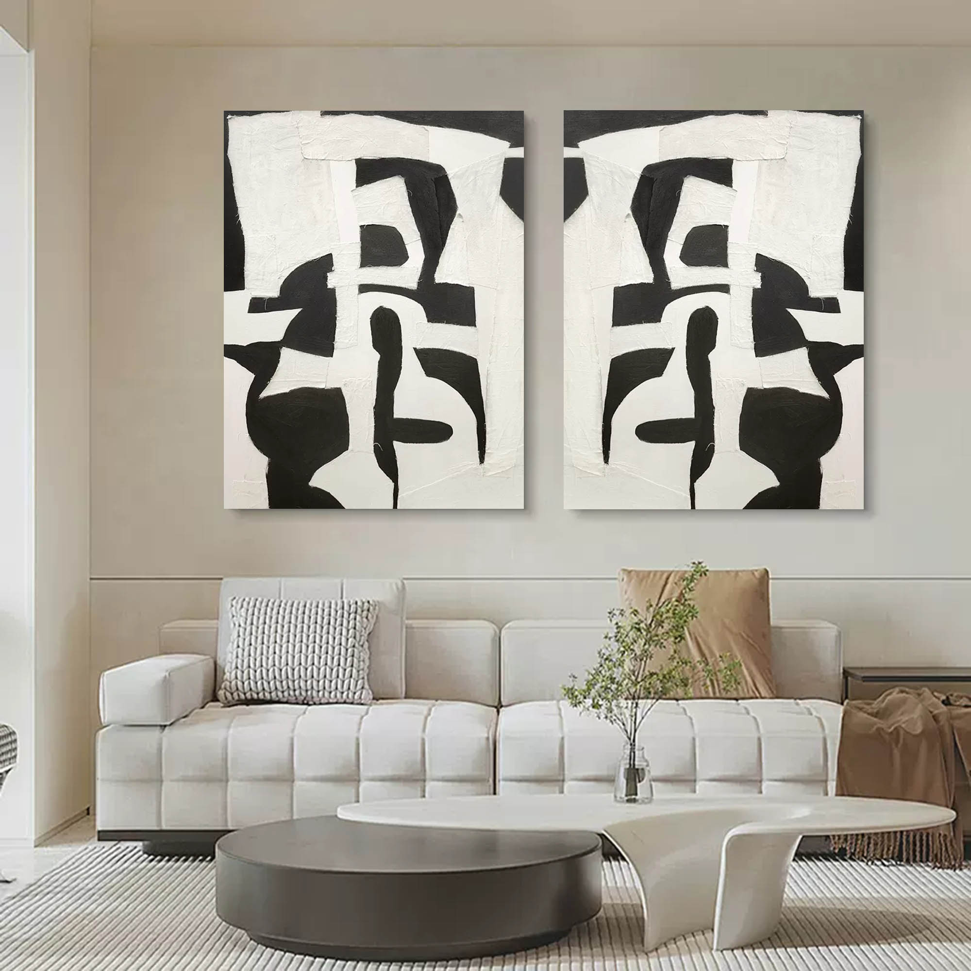 Abstract Painting Set Of 2 SP119 - Neutralighting