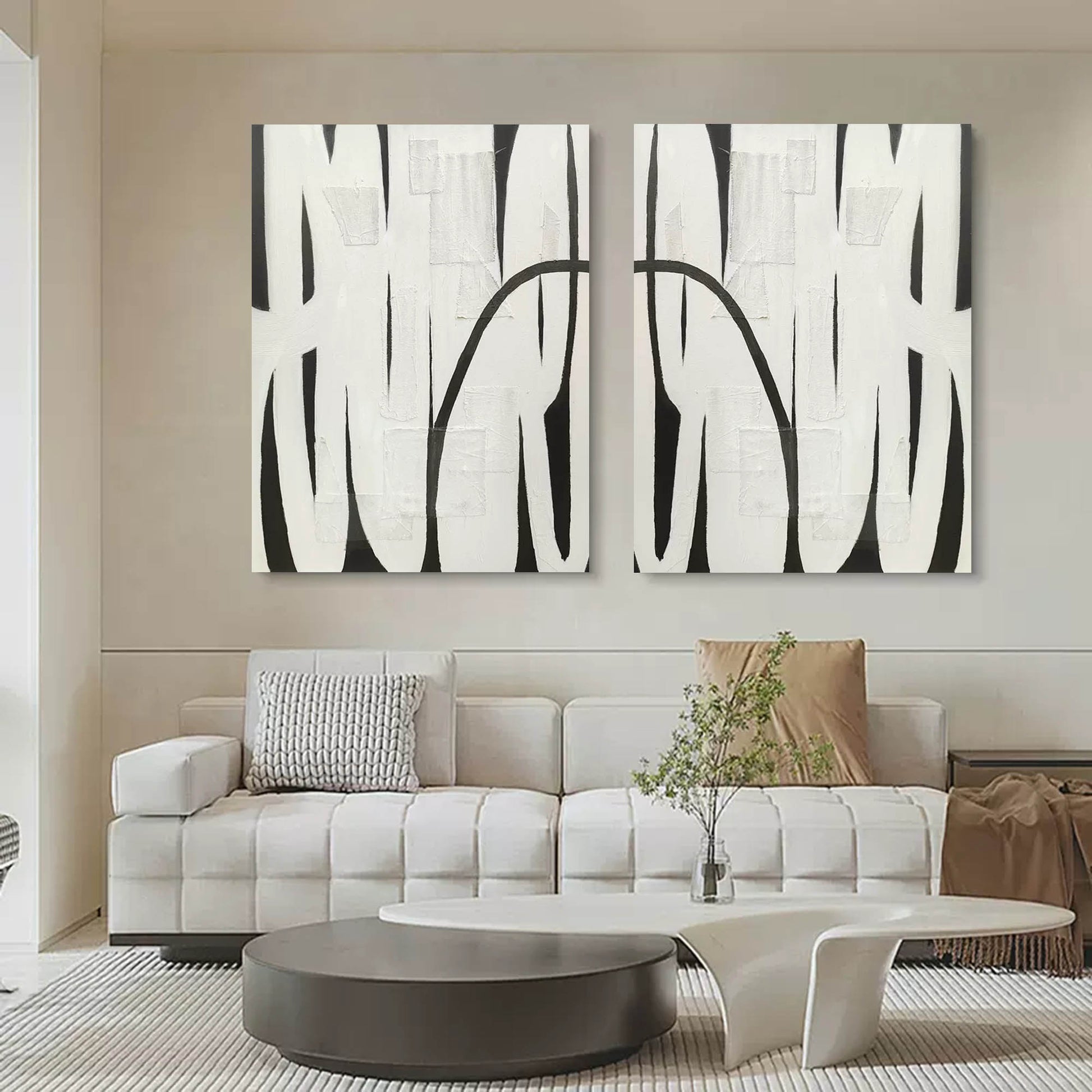 Abstract Painting Set Of 2 SP118 - Neutralighting