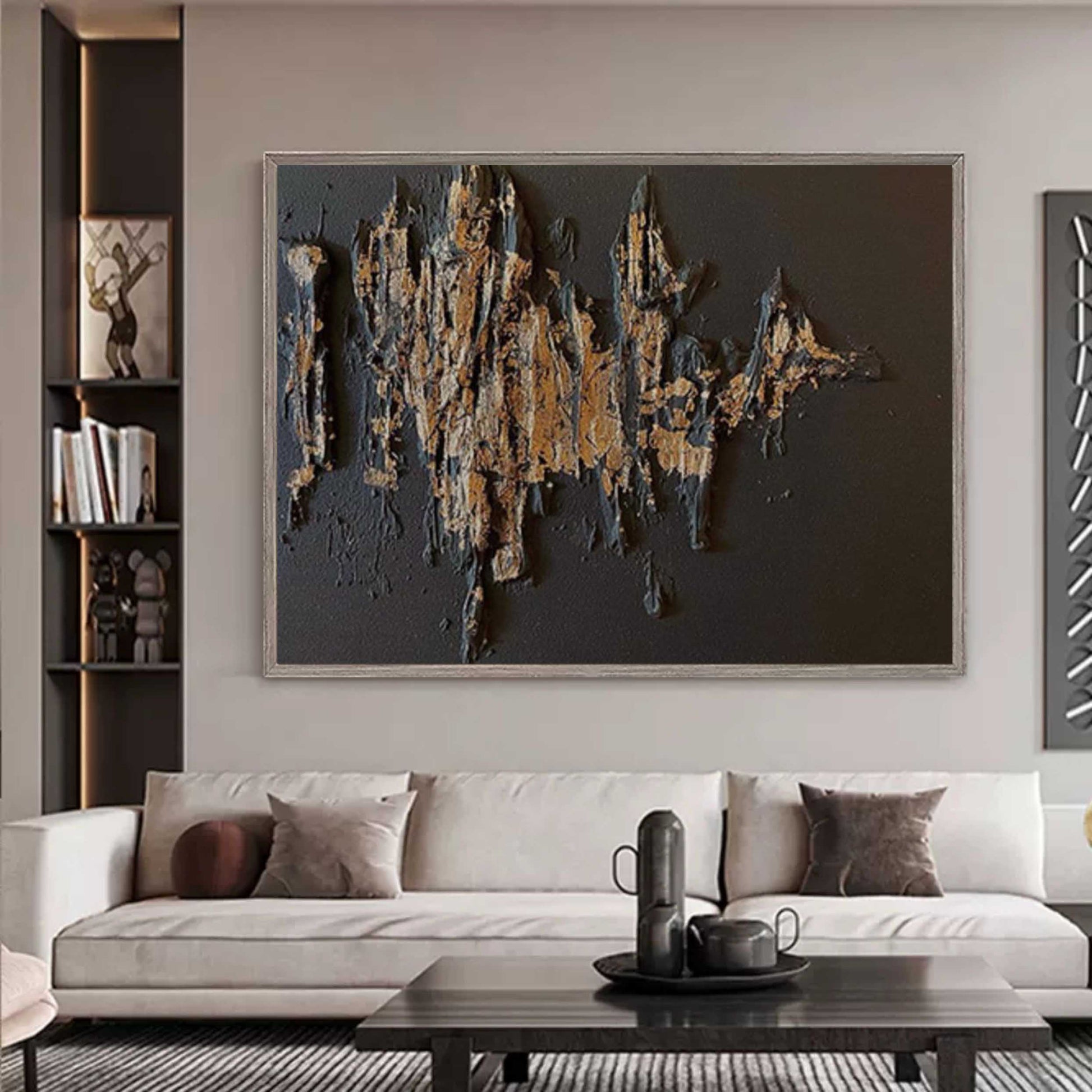 Plaster Art Texture Painting SG220 - Neutralighting
