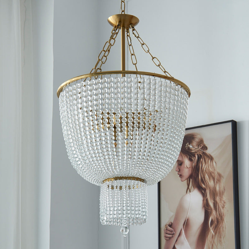 Silva Modern LED Chandelier Gold Crystal Living Room/Bedroom - Neutral Decor