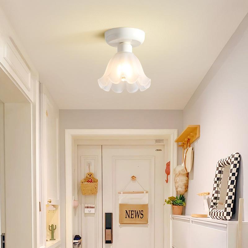 Arisha Cute Flush Mount Ceiling Light Metal/Glass Bedroom/Study - Neutral Decor