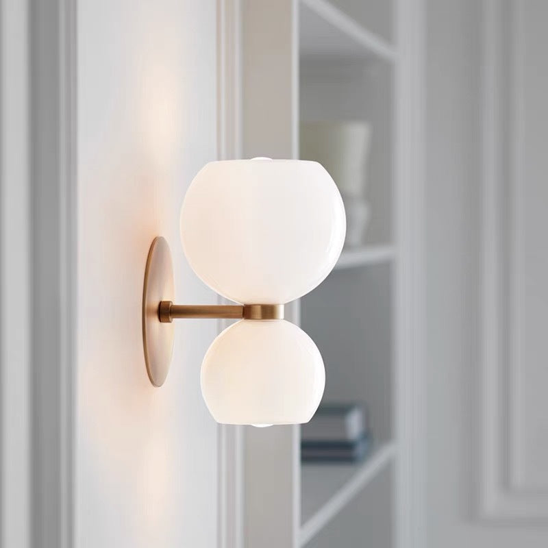 Valentina Modern Hourglass LED Wall Lamp Metal/Glass White Living Room - Neutral Decor