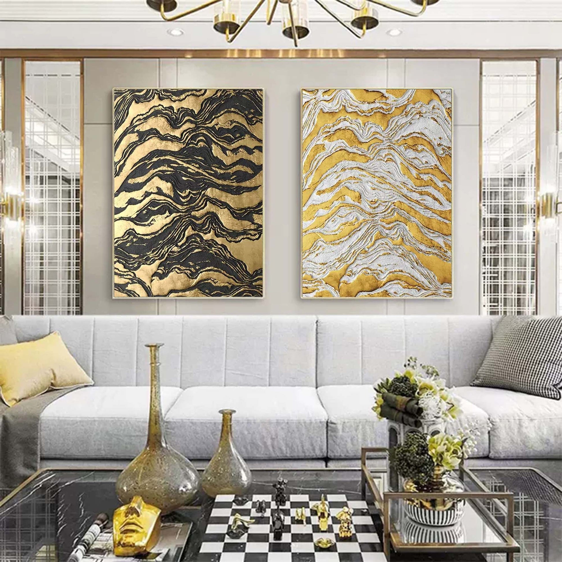 Abstract Painting Set Of 2 SP008 - Neutralighting