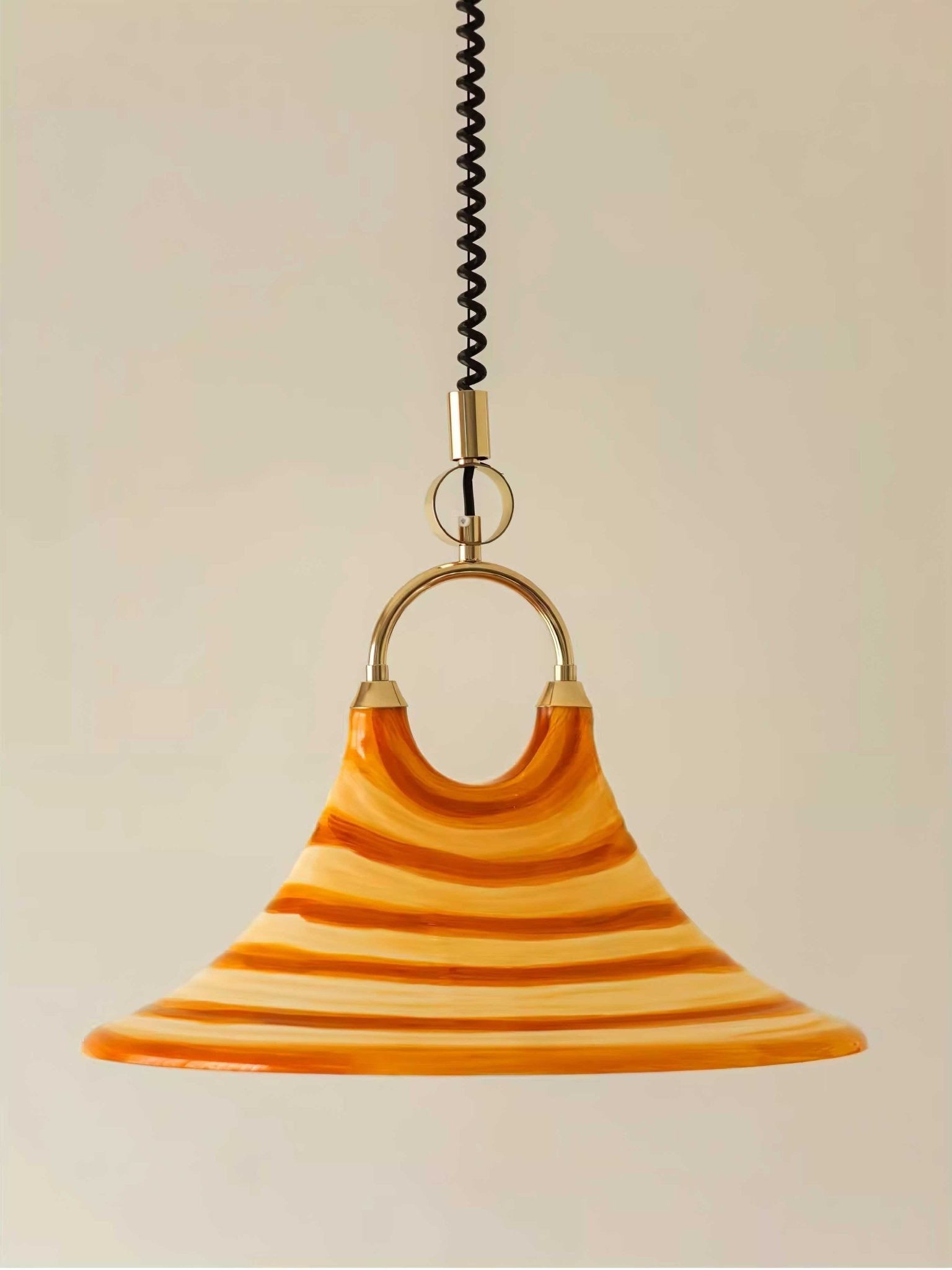 Aurmiros Modern Minimalist Swirl Glass Pendant Light-Neutral Decor