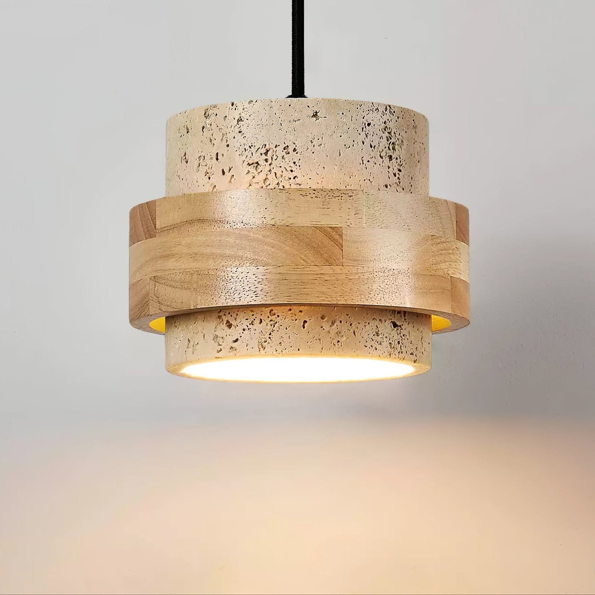 Zevlor Travertine Pendant Light-Neutral Decor