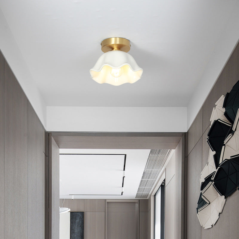 Arisha Retro Metal Flush Mount Ceiling Light Brass - Neutral Decor