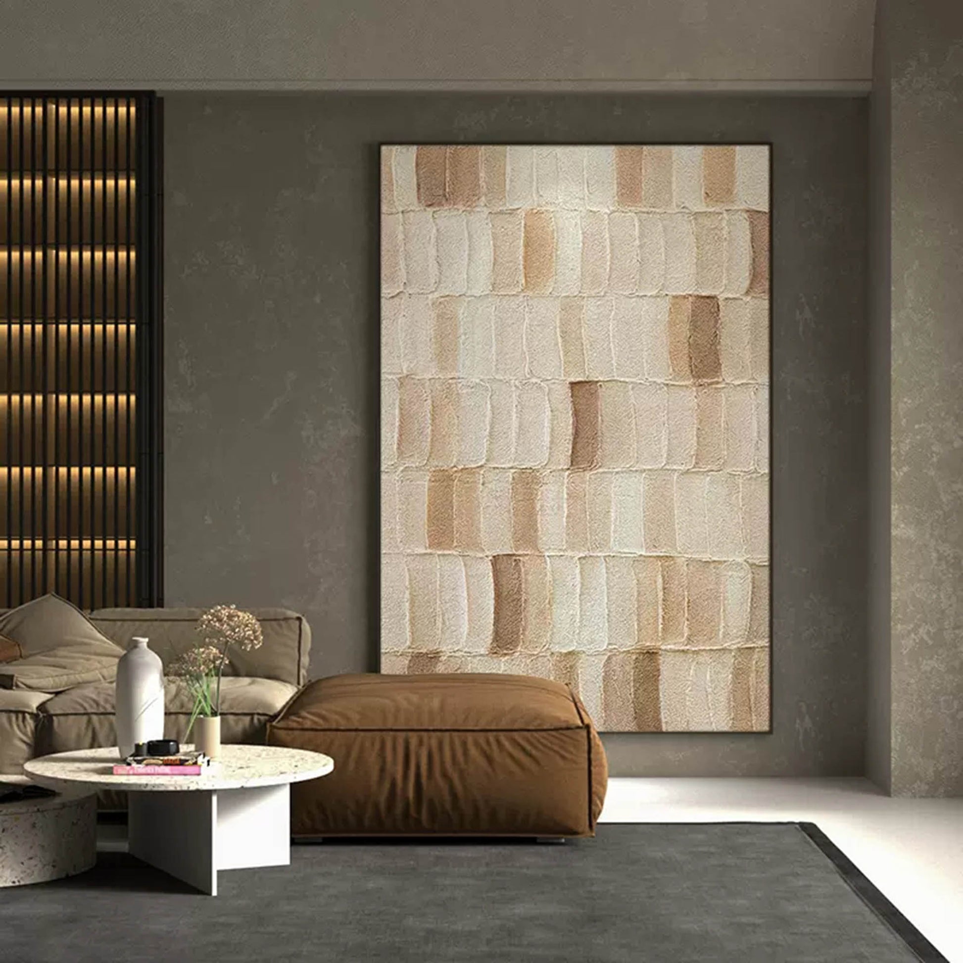 Plaster Art Texture Painting SG216 - Neutralighting