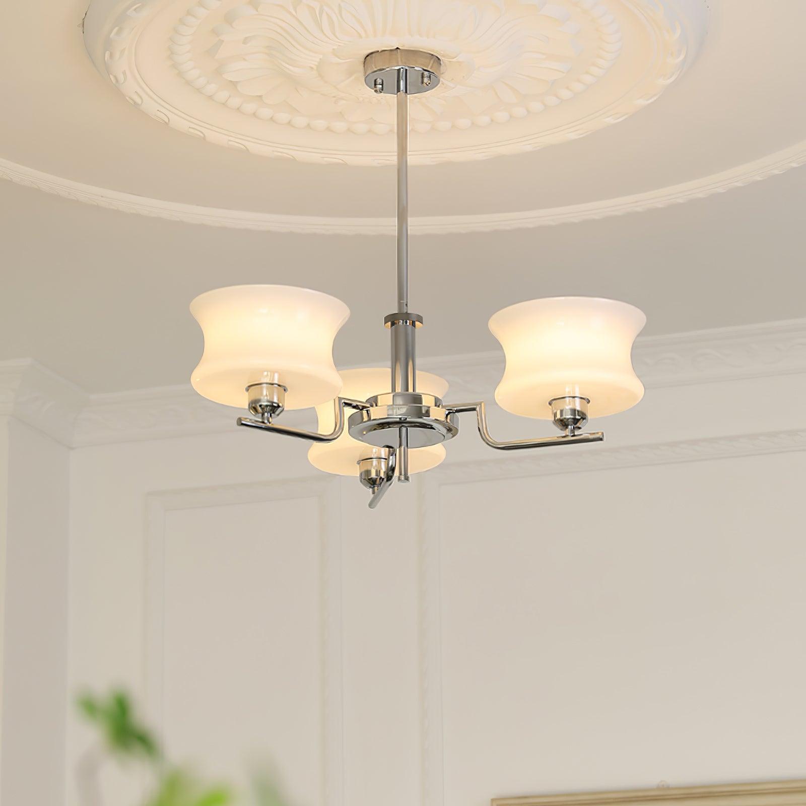 Lustra Chandelier Natural Gold Vintage Glass-Neutral Decor