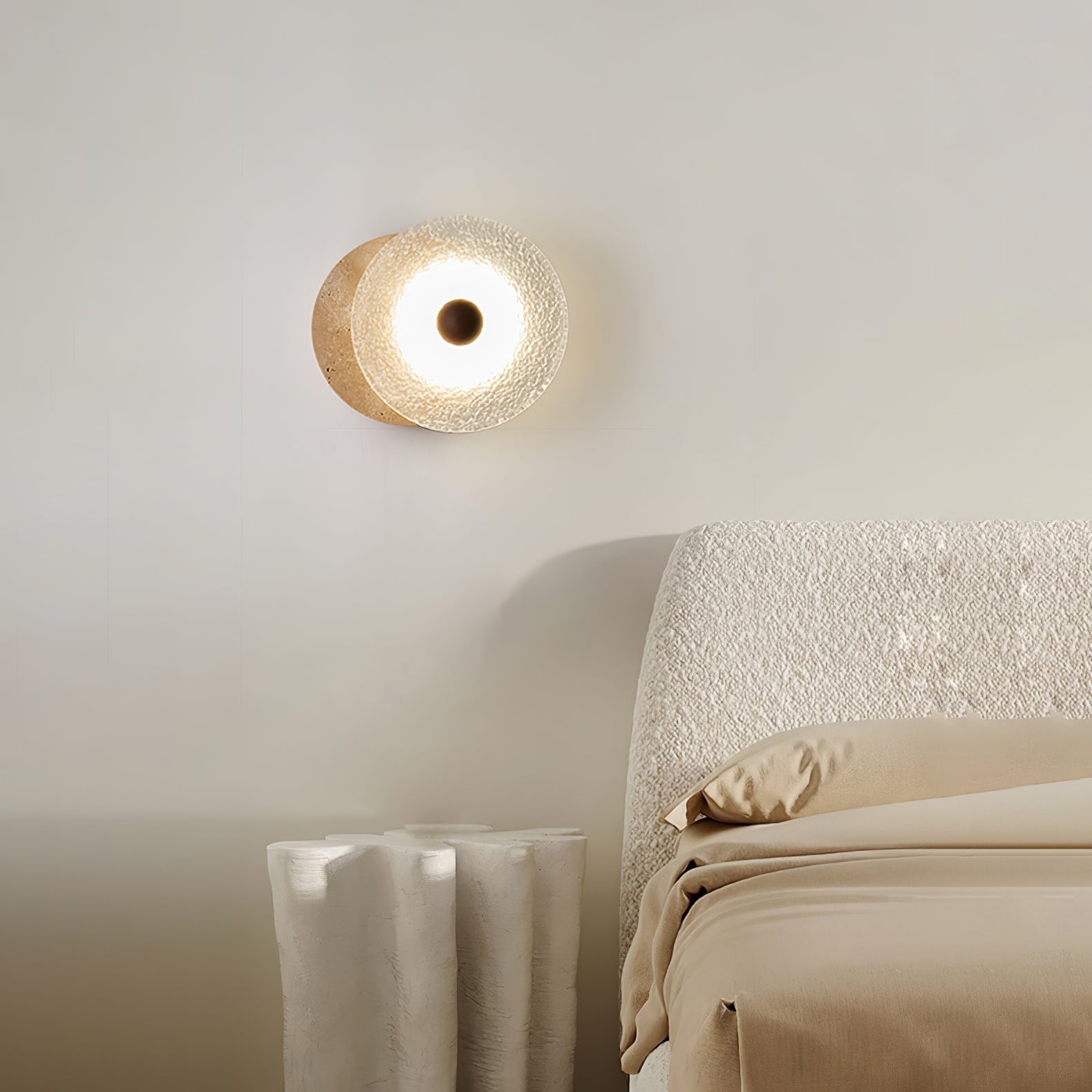 Olivia Travertine Wall Light-Neutral Decor
