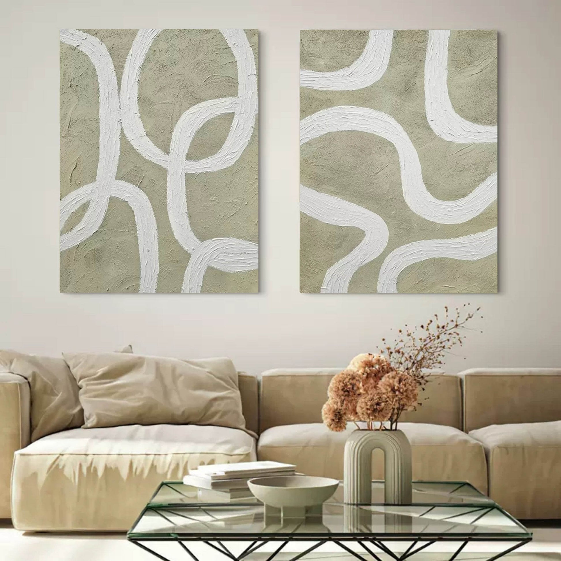 Abstract Painting Set Of 2 SP104 - Neutralighting
