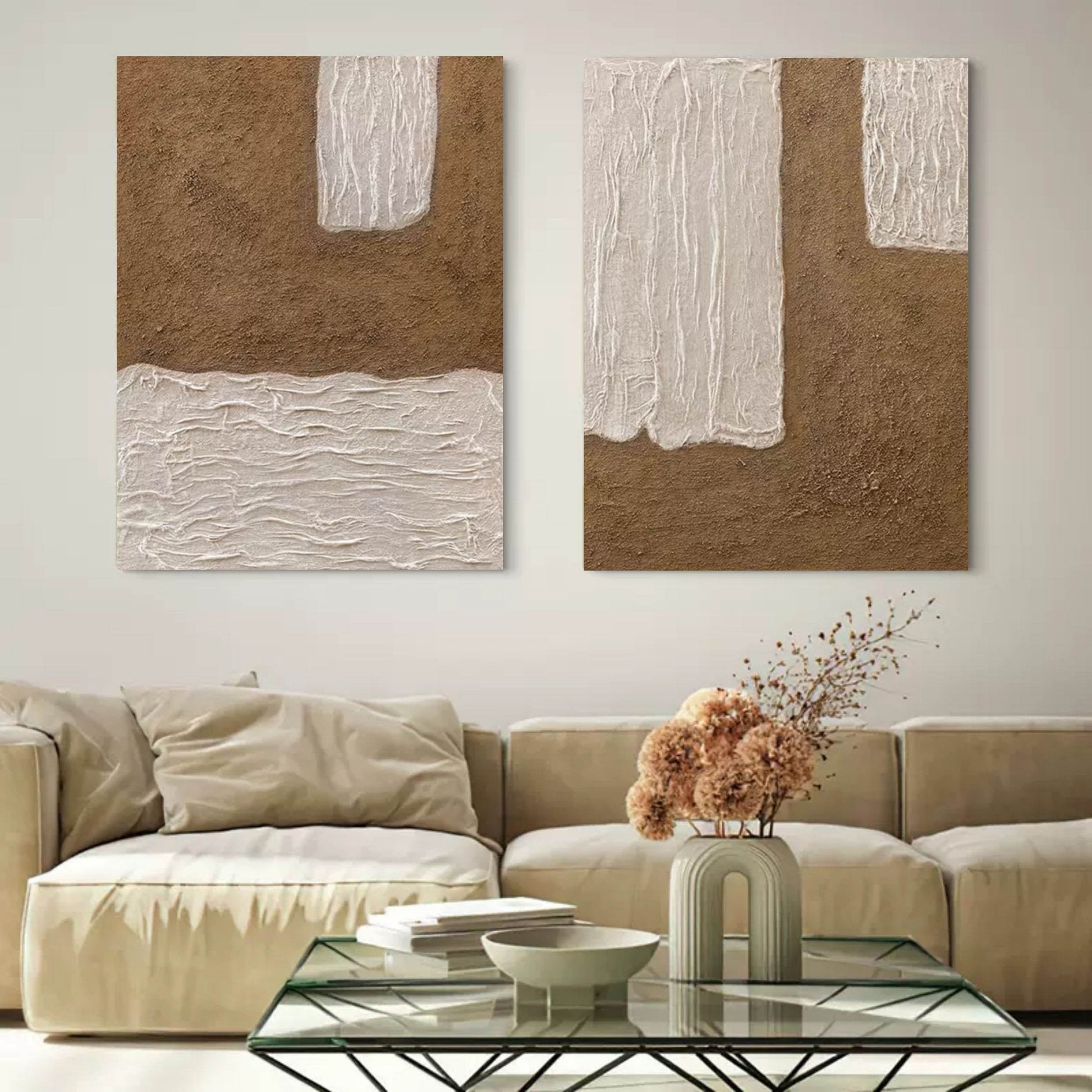 Abstract Painting Set Of 2 SP095 - Neutralighting
