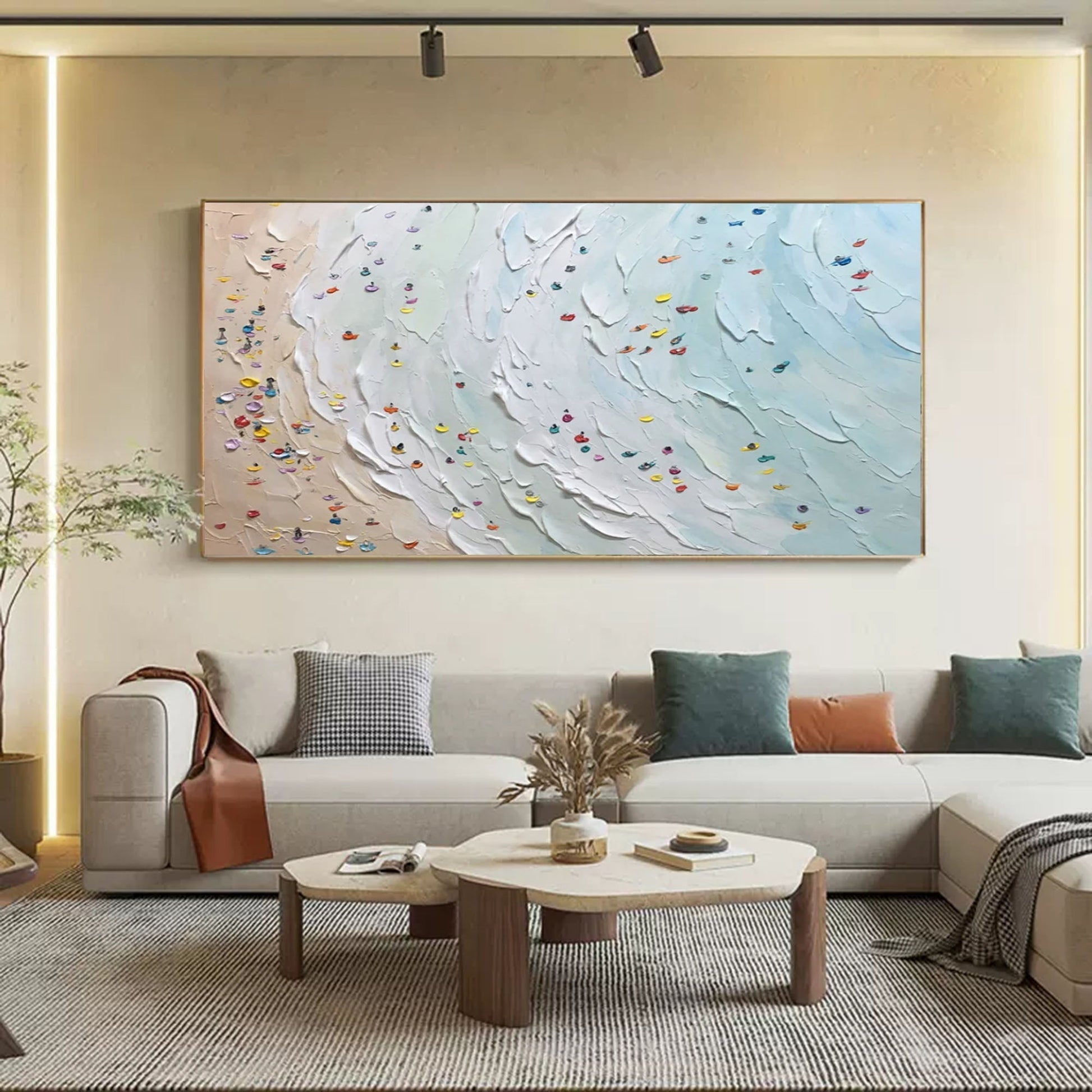 Plaster Art Texture Painting SG186 - Neutralighting