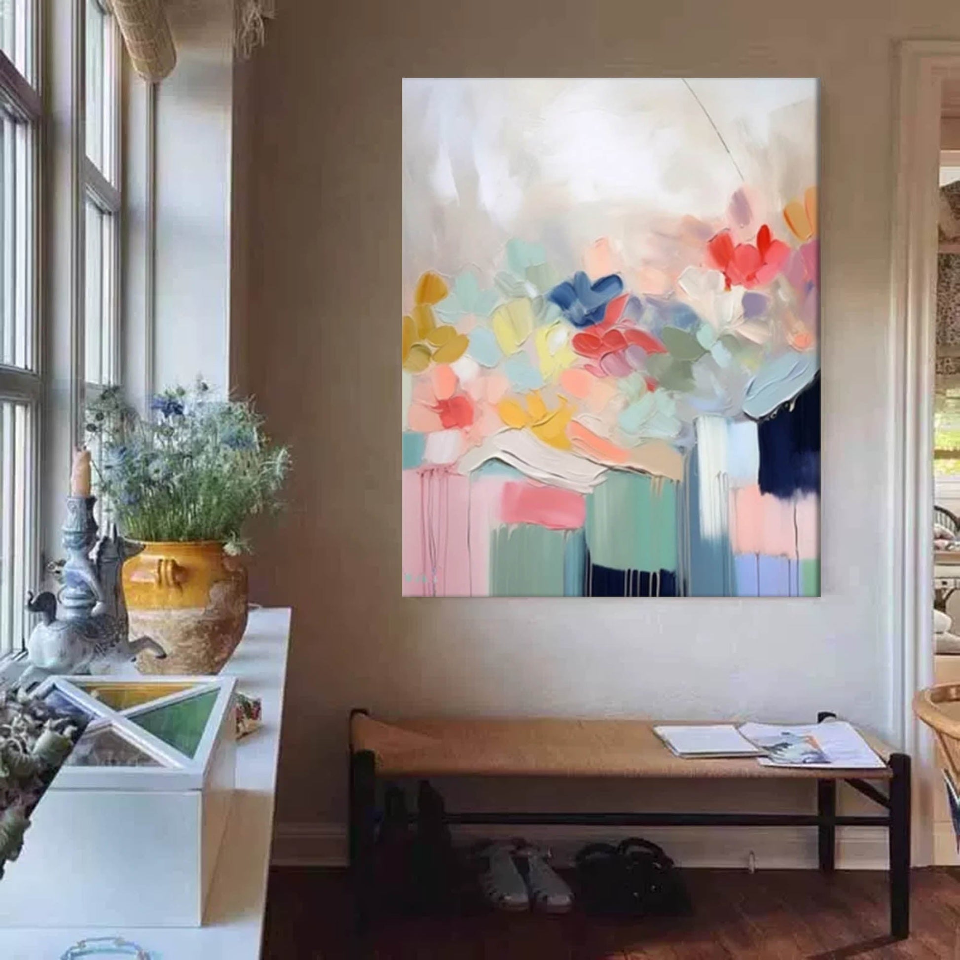 Abstract Canvas Art AB049 - Neutralighting