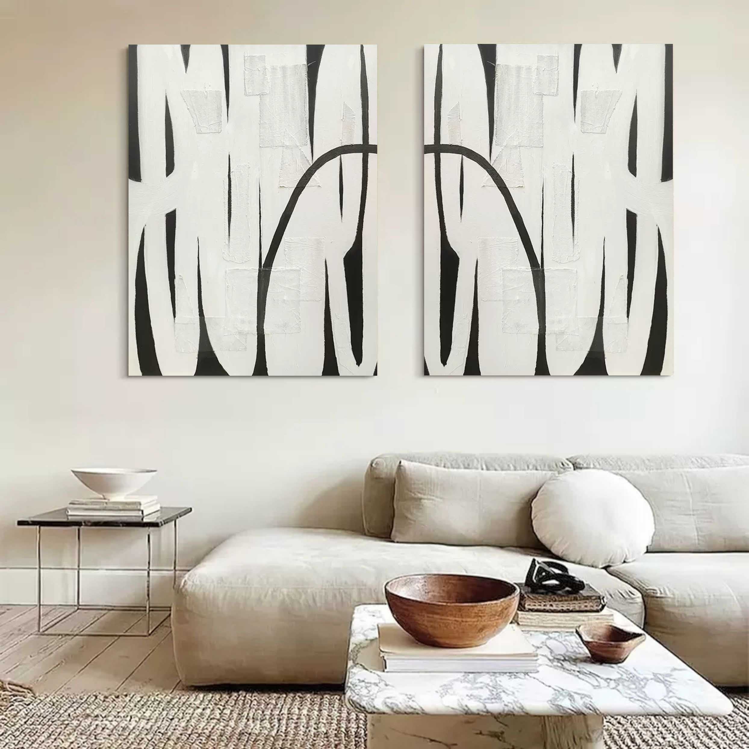 Abstract Painting Set Of 2 SP118 - Neutralighting