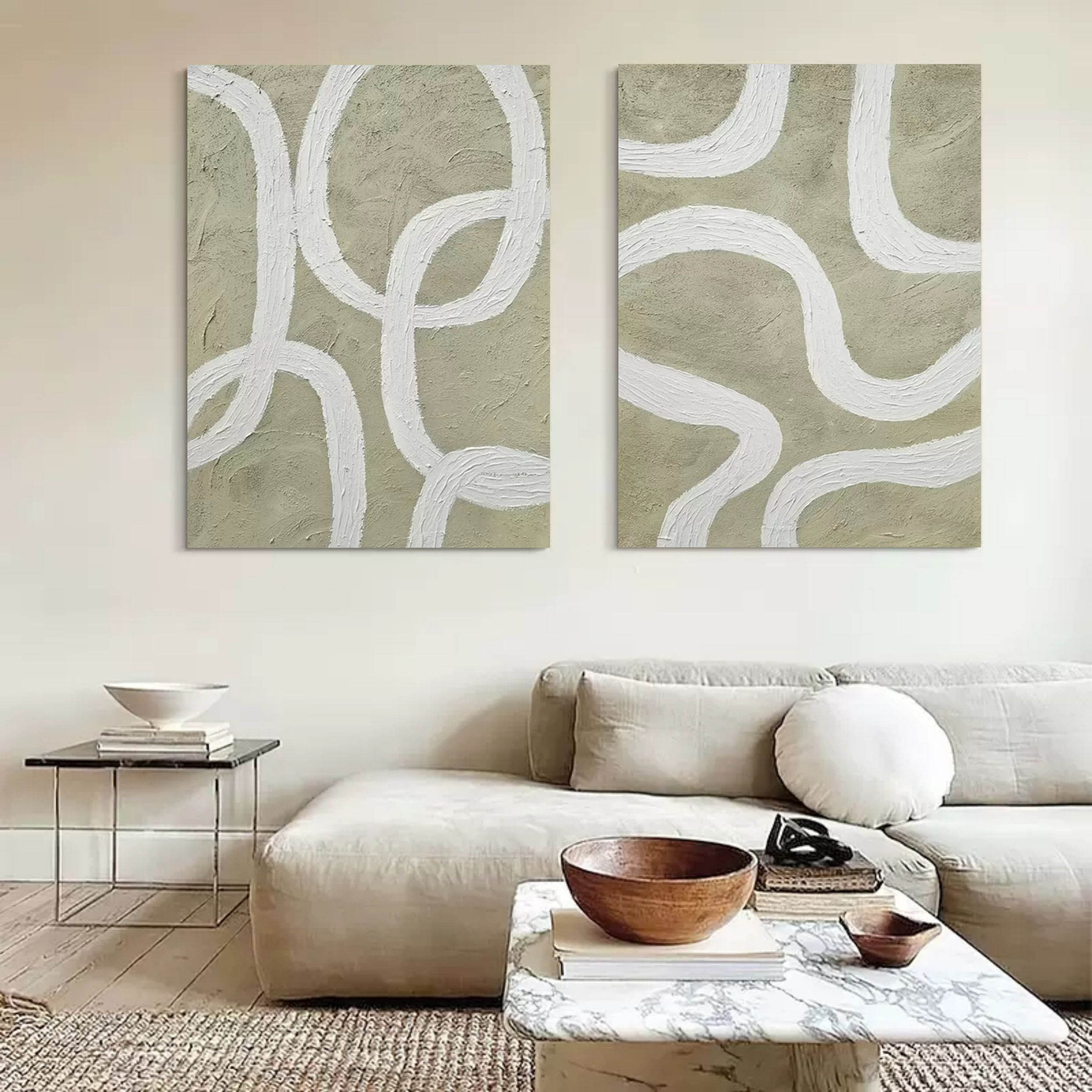 Abstract Painting Set Of 2 SP104 - Neutralighting