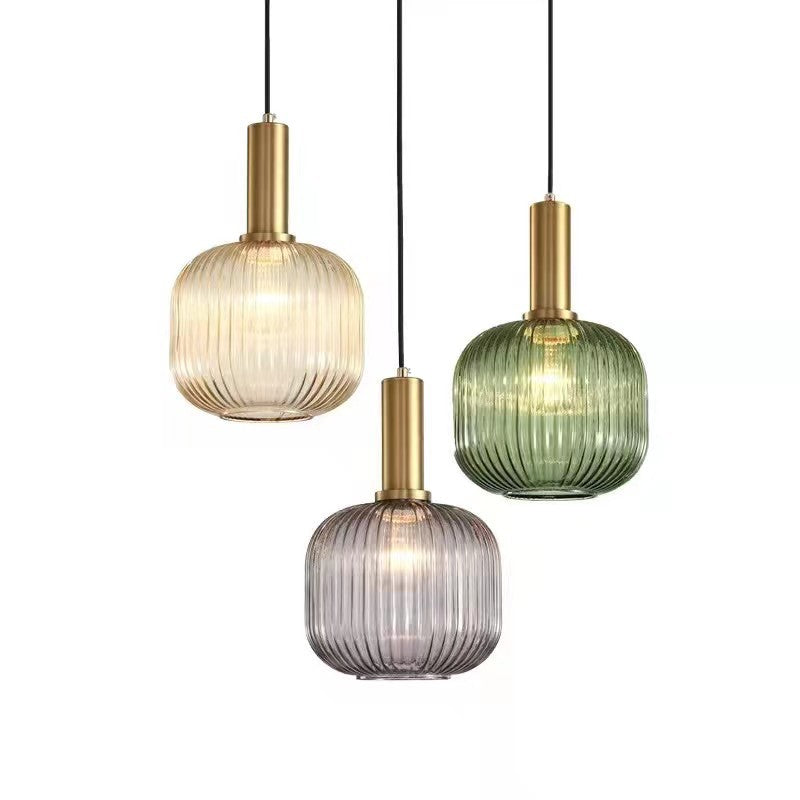 Valentina Pendant Light Crystal, Moru Glass, Cognac/Green/Grey, Kitchen Island - Neutral Decor