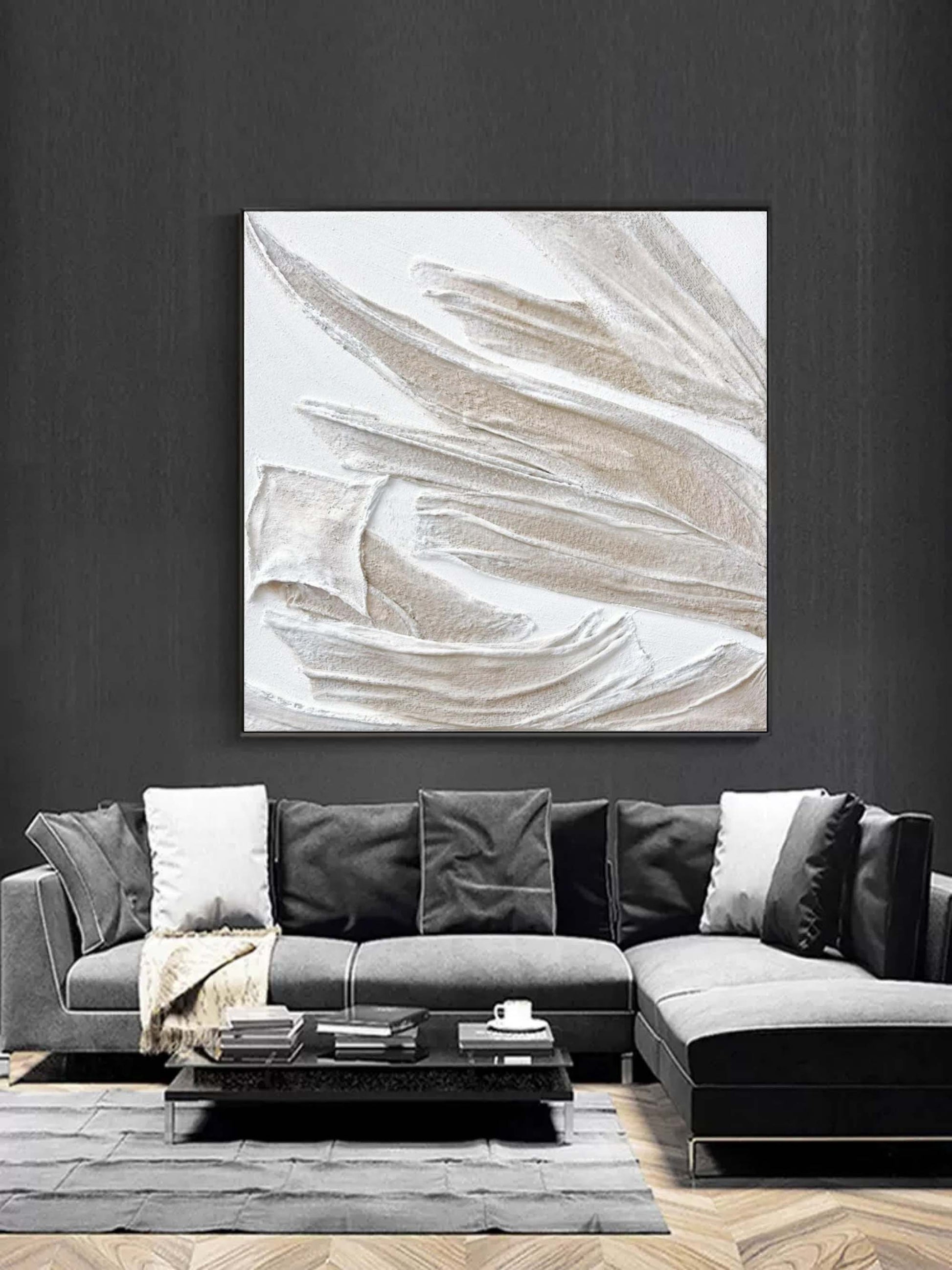 Plaster Art Texture Painting SG219 - Neutralighting