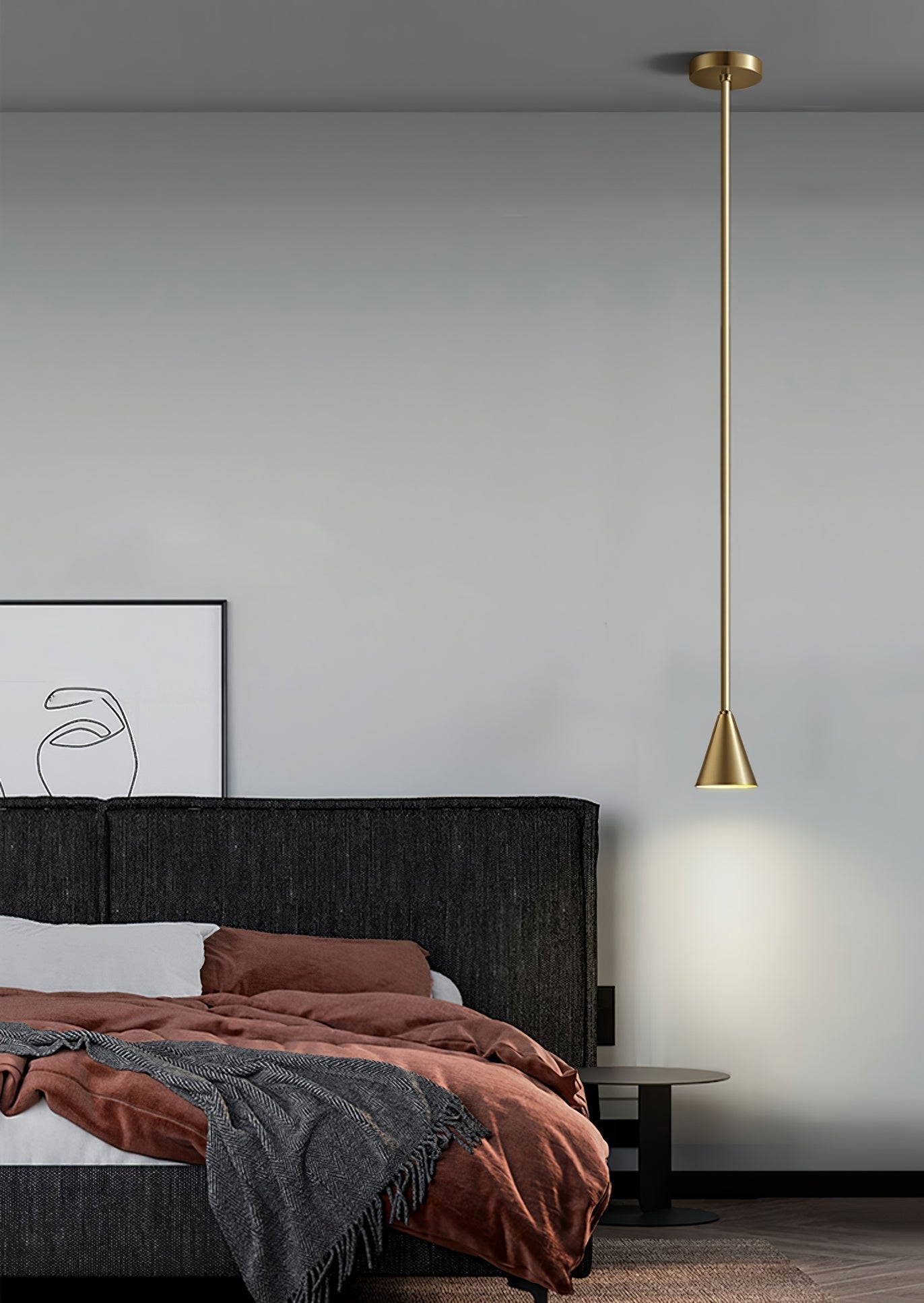 Cutheion Modern Minimalist Brass Pendant Light-Neutral Decor