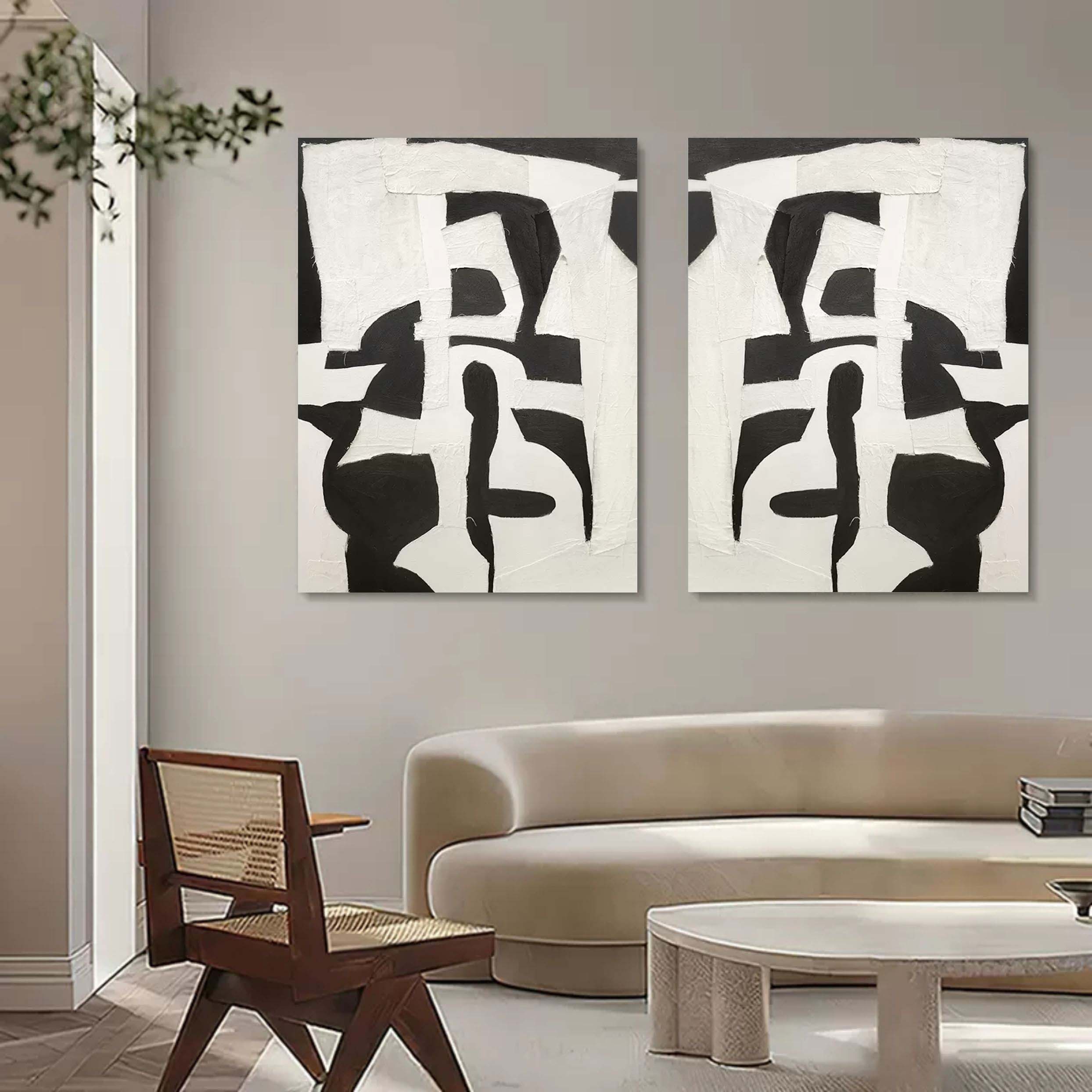 Abstract Painting Set Of 2 SP119 - Neutralighting