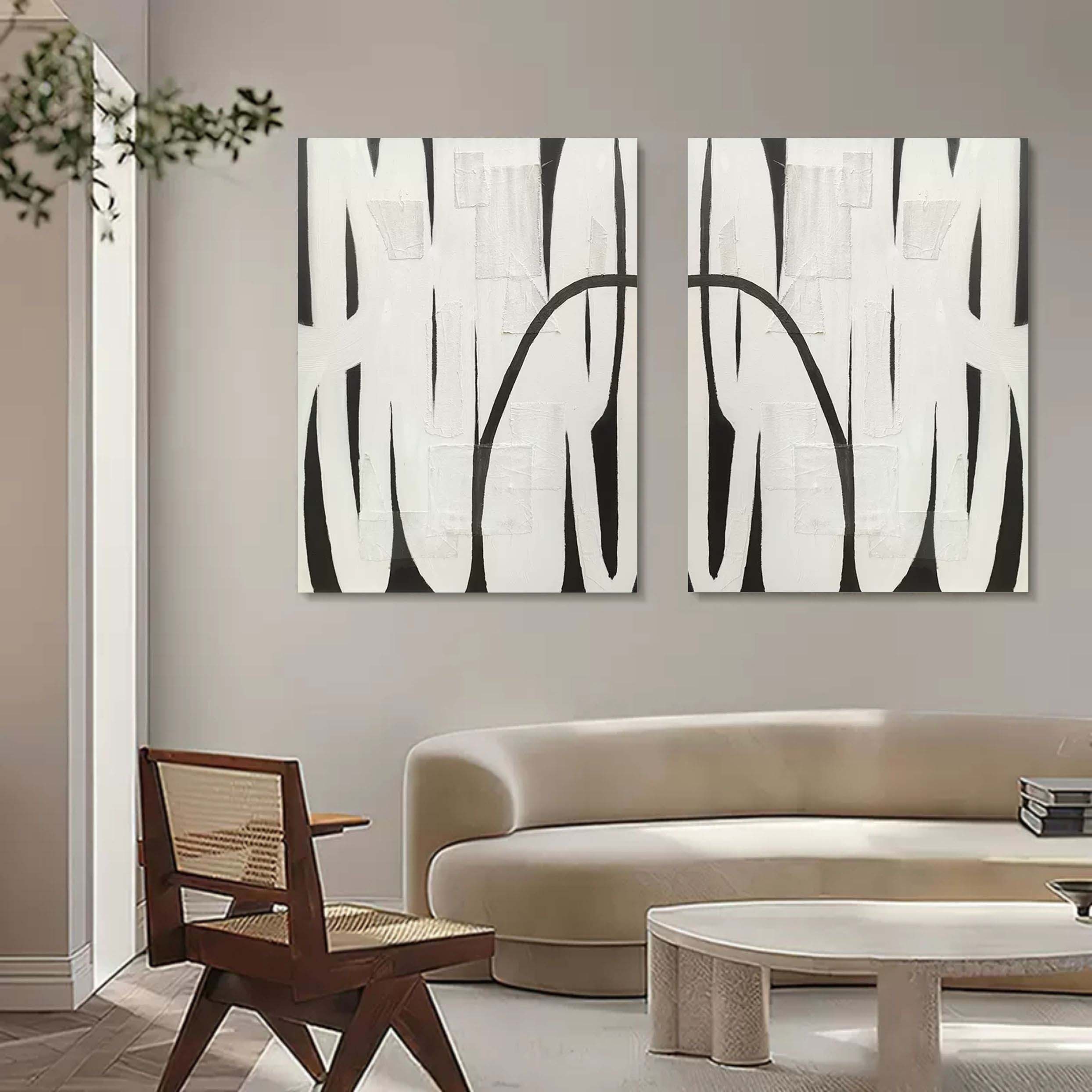 Abstract Painting Set Of 2 SP118 - Neutralighting