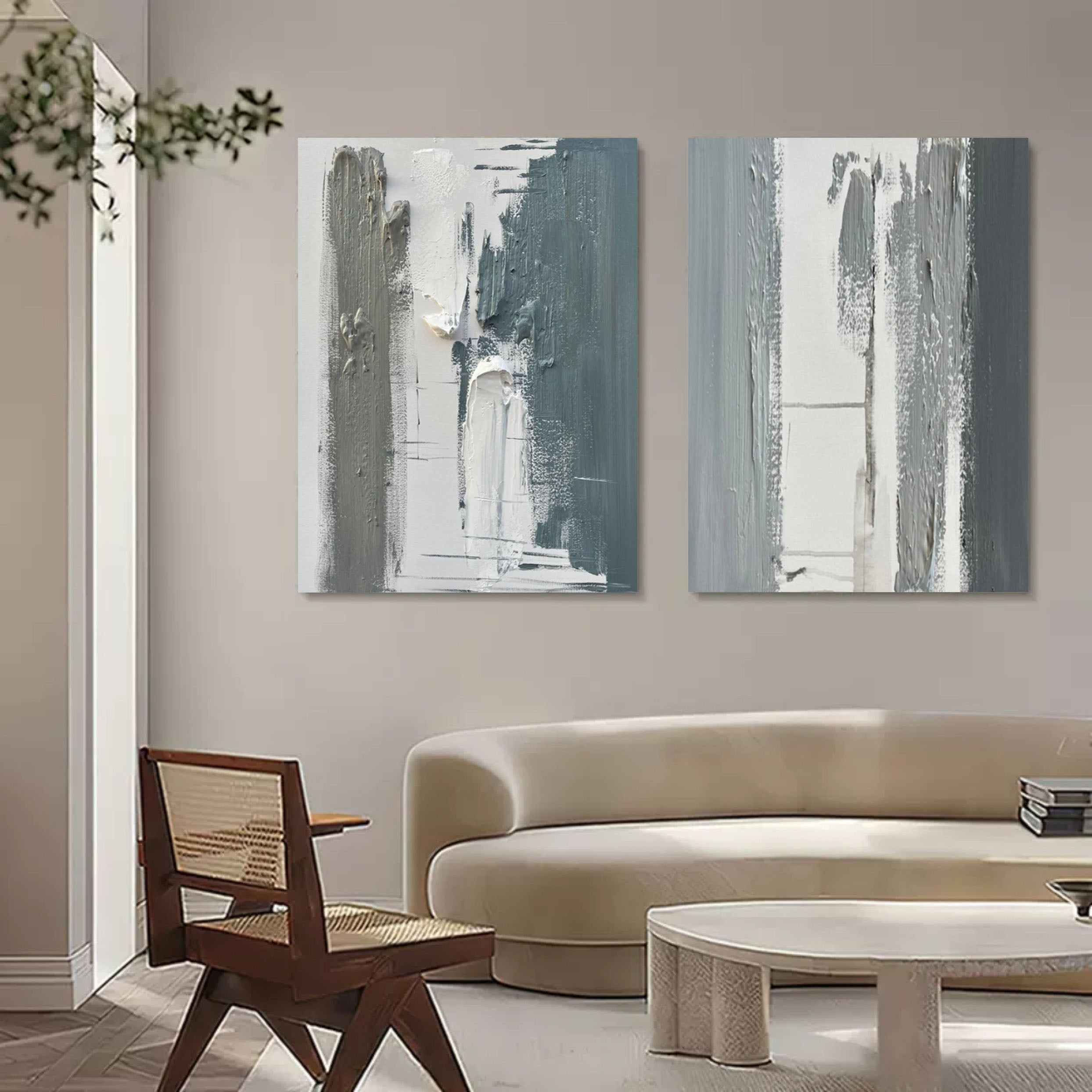 Abstract Painting Set Of 2 SP080 - Neutralighting