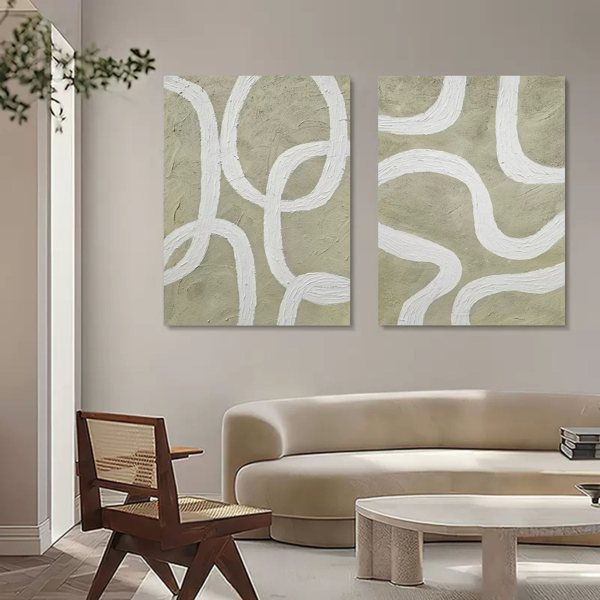 Abstract Painting Set Of 2 SP104 - Neutralighting