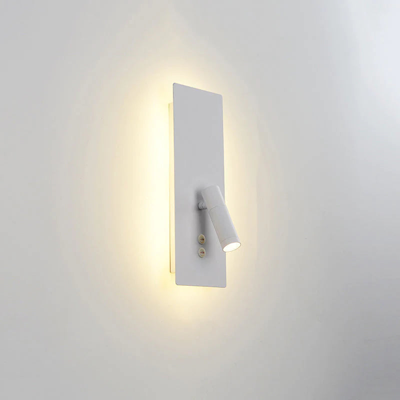 Ray Modern Flashlight Metal/Acrylic Wall Lamp Spotlight, Gold/Black/White - Neutral Decor