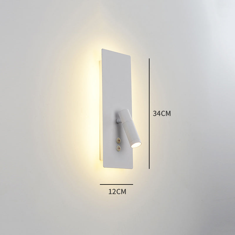 Ray Modern Flashlight Metal/Acrylic Wall Lamp Spotlight, Gold/Black/White - Neutral Decor
