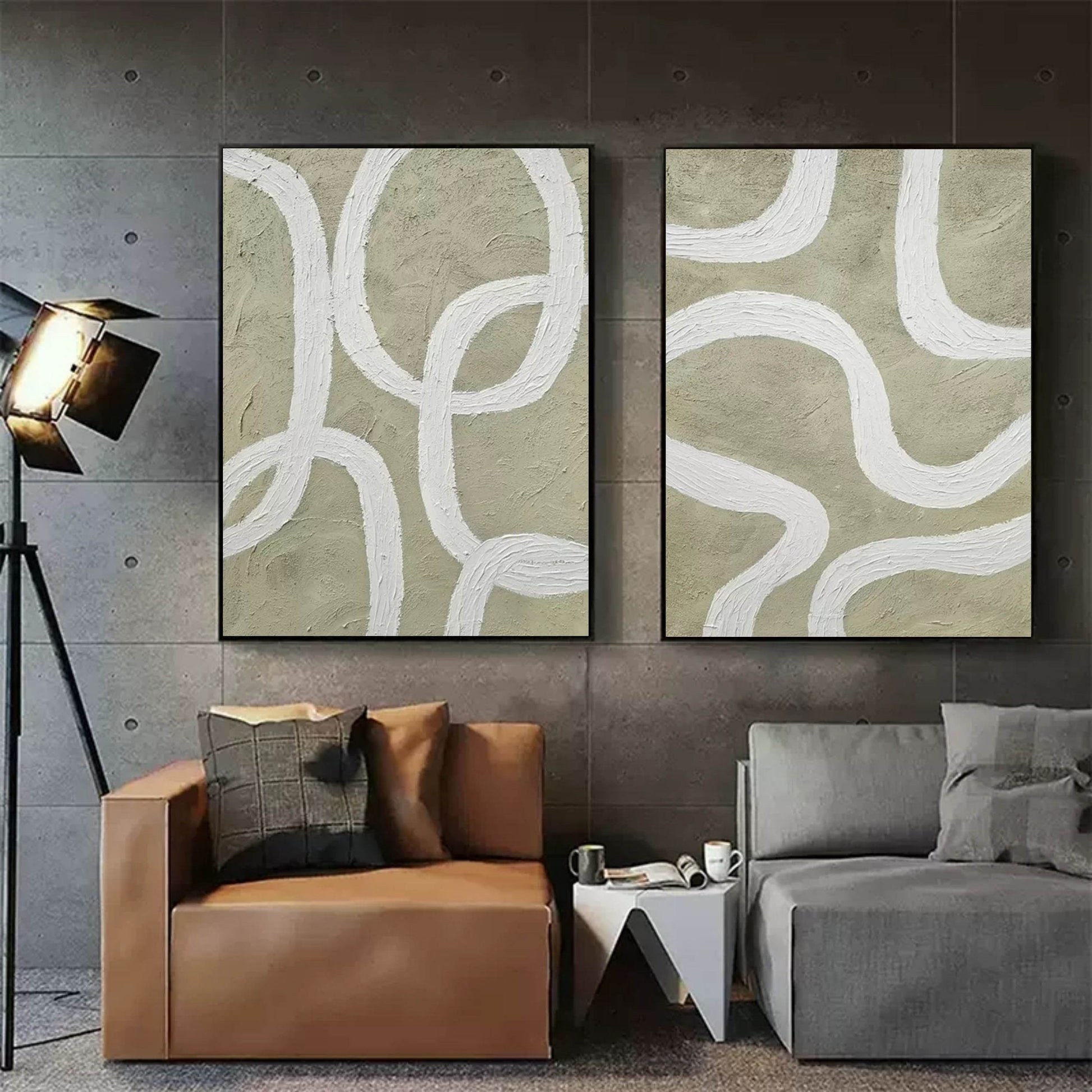 Abstract Painting Set Of 2 SP104 - Neutralighting