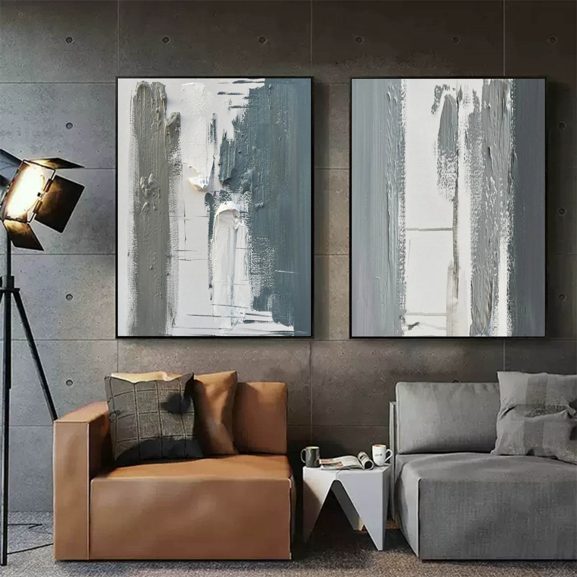 Abstract Painting Set Of 2 SP080 - Neutralighting