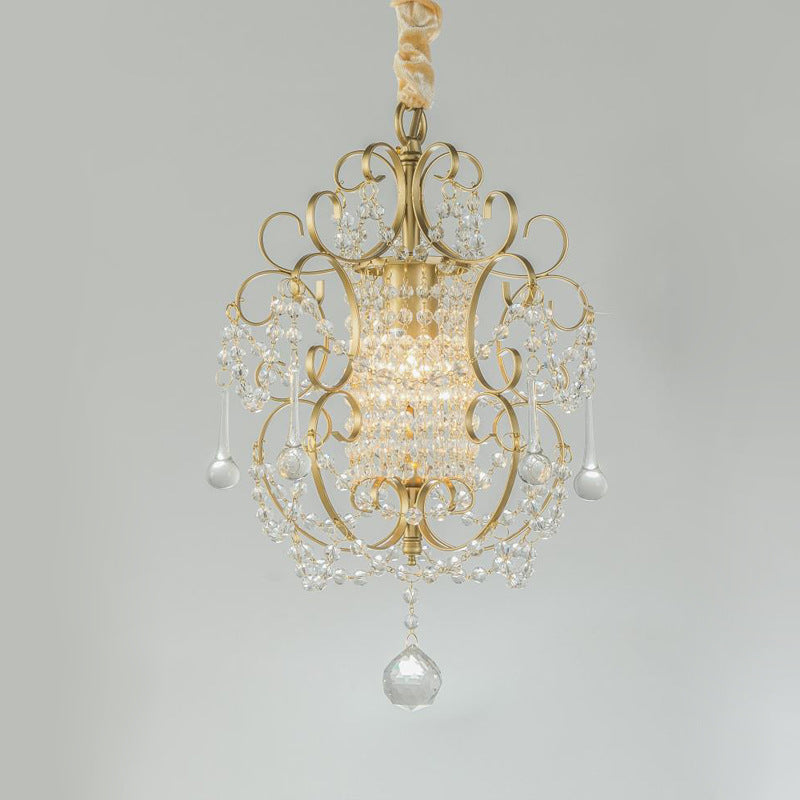 Alessio Modern Metal Crystal Pendant Light Bedroom - Neutral Decor