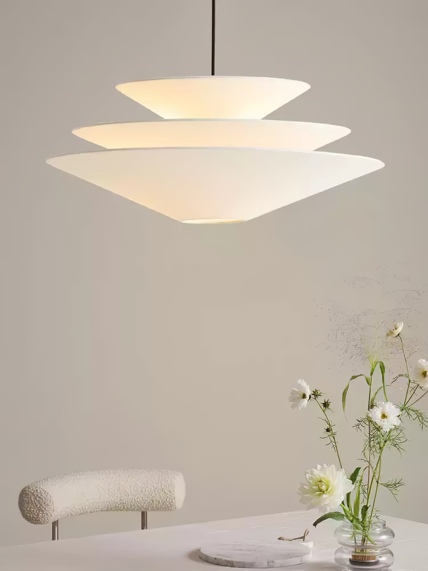 Triara Minimalist Layered Pendant Light-Neutral Decor