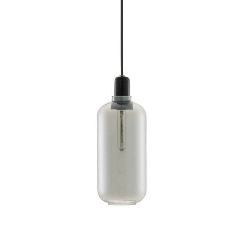 Valentina Designer Cylinder Pendant Light, Marble & Glass - Neutral Decor