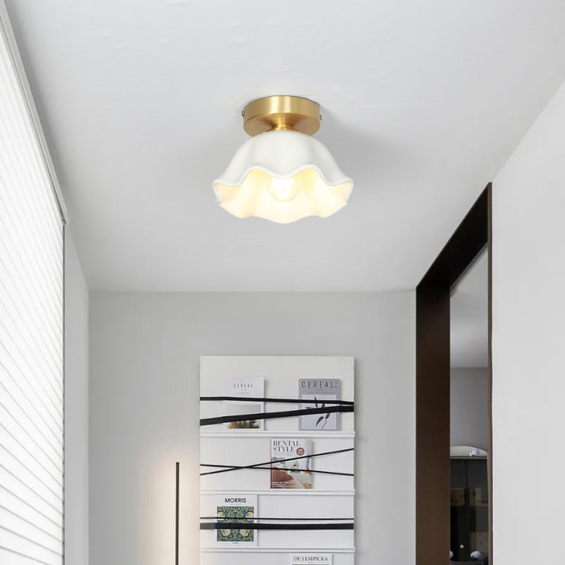 Arisha Retro Metal Flush Mount Ceiling Light Brass - Neutral Decor