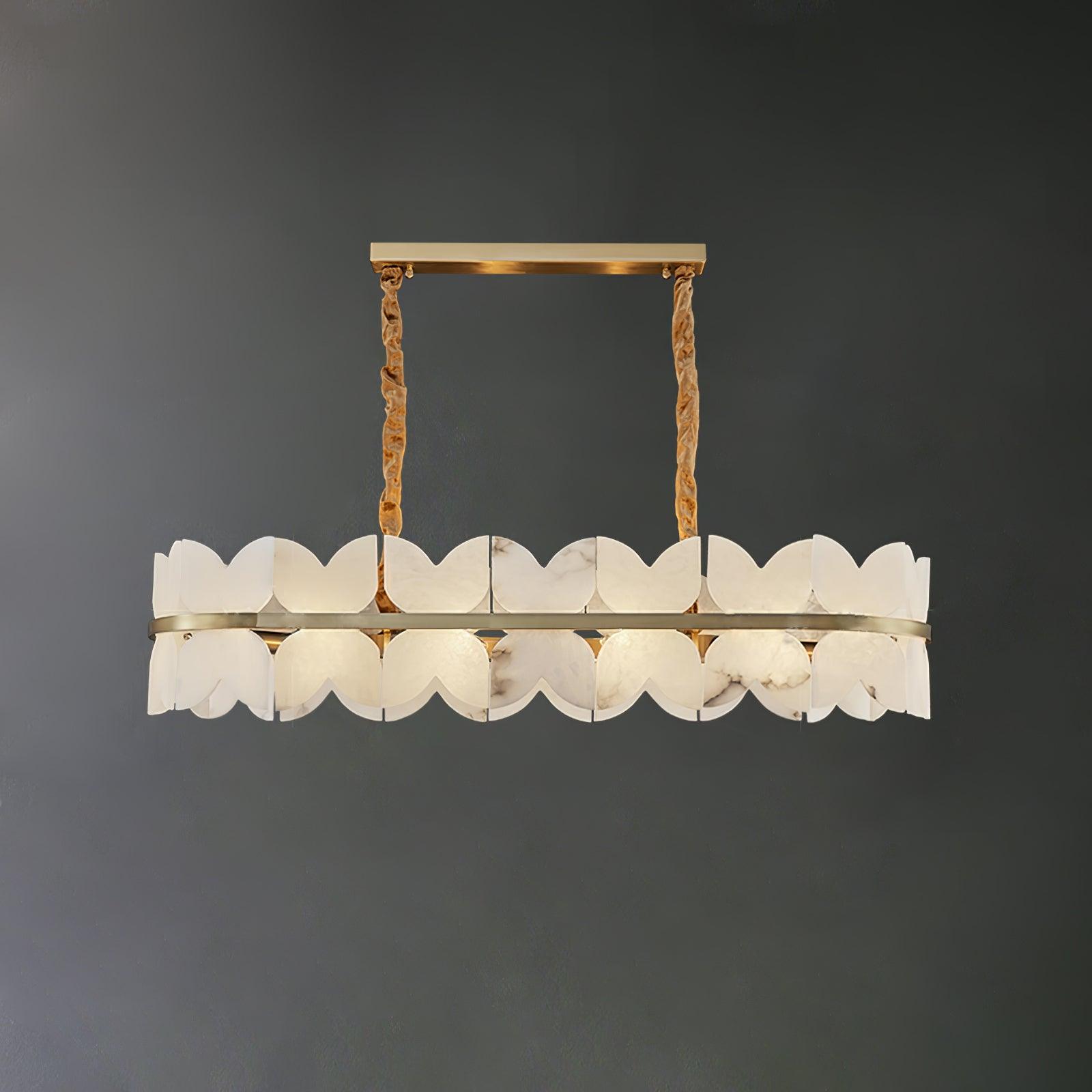 Seraphina Vintage Alabaster Chandelier Light-Neutral Decor