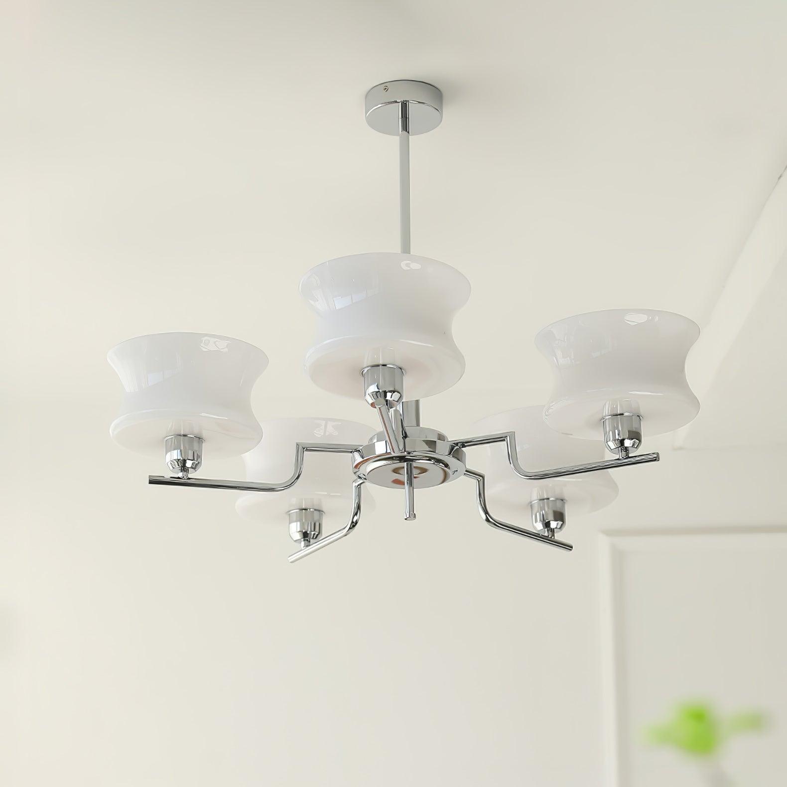 Lustra Chandelier Natural Gold Vintage Glass-Neutral Decor