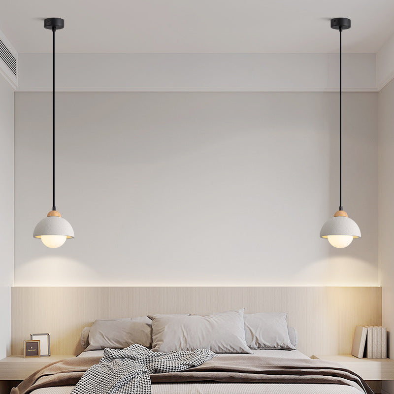 Muto Modern Pendant Light Cement White Bedroom/Kitchen Island - Neutral Decor