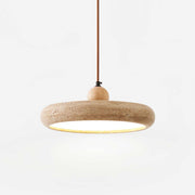 Esme Minimalist Travertine Pendant Light-Neutral Decor