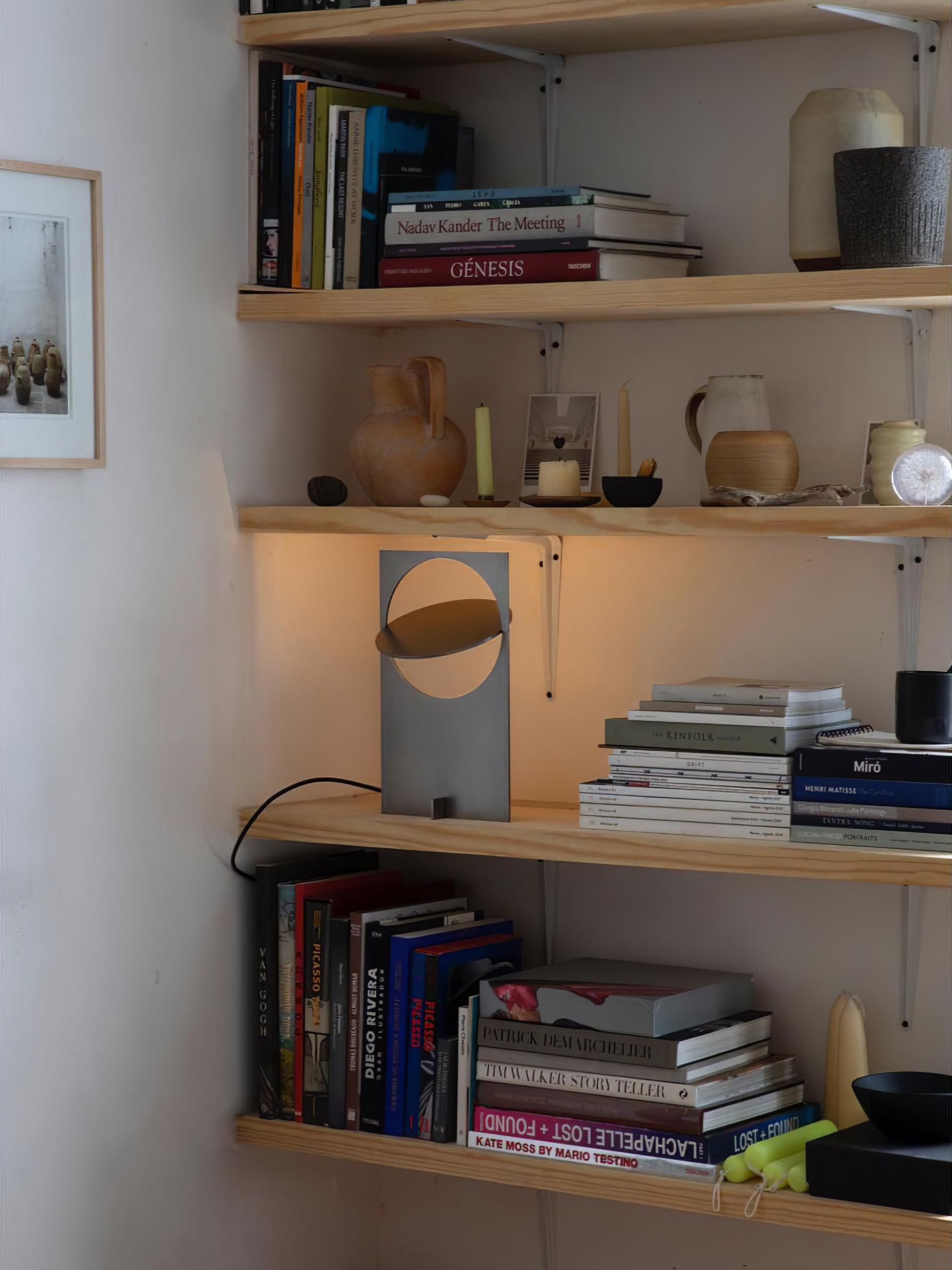 Sixor Steel Futuristic Table Lamp-Neutral Decor