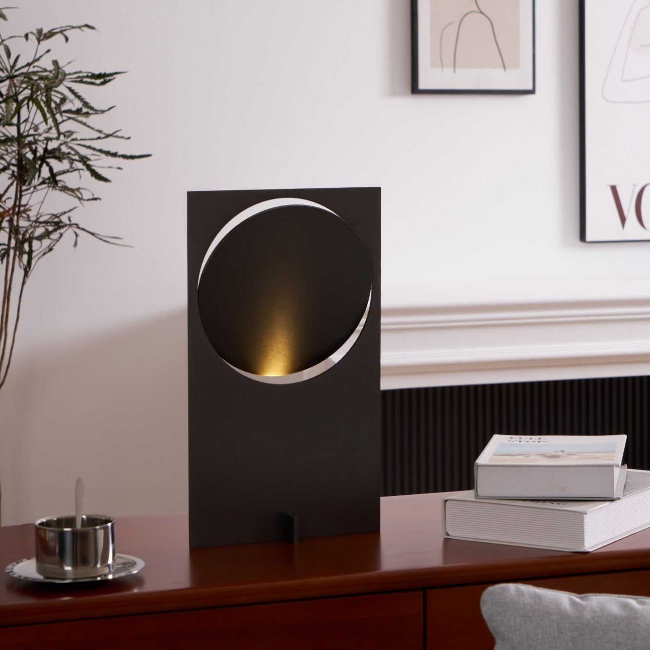 Sixor Steel Futuristic Table Lamp-Neutral Decor