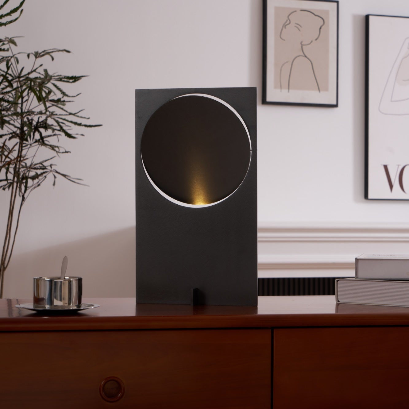Sixor Steel Futuristic Table Lamp-Neutral Decor