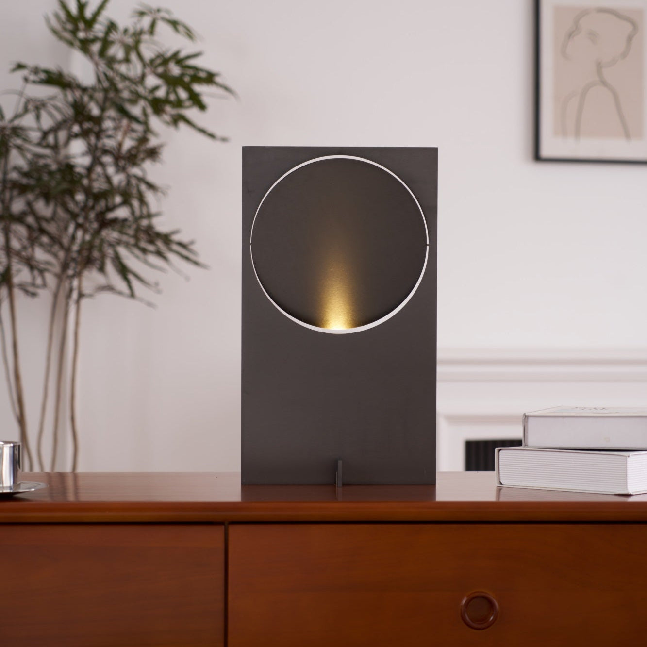 Sixor Steel Futuristic Table Lamp-Neutral Decor