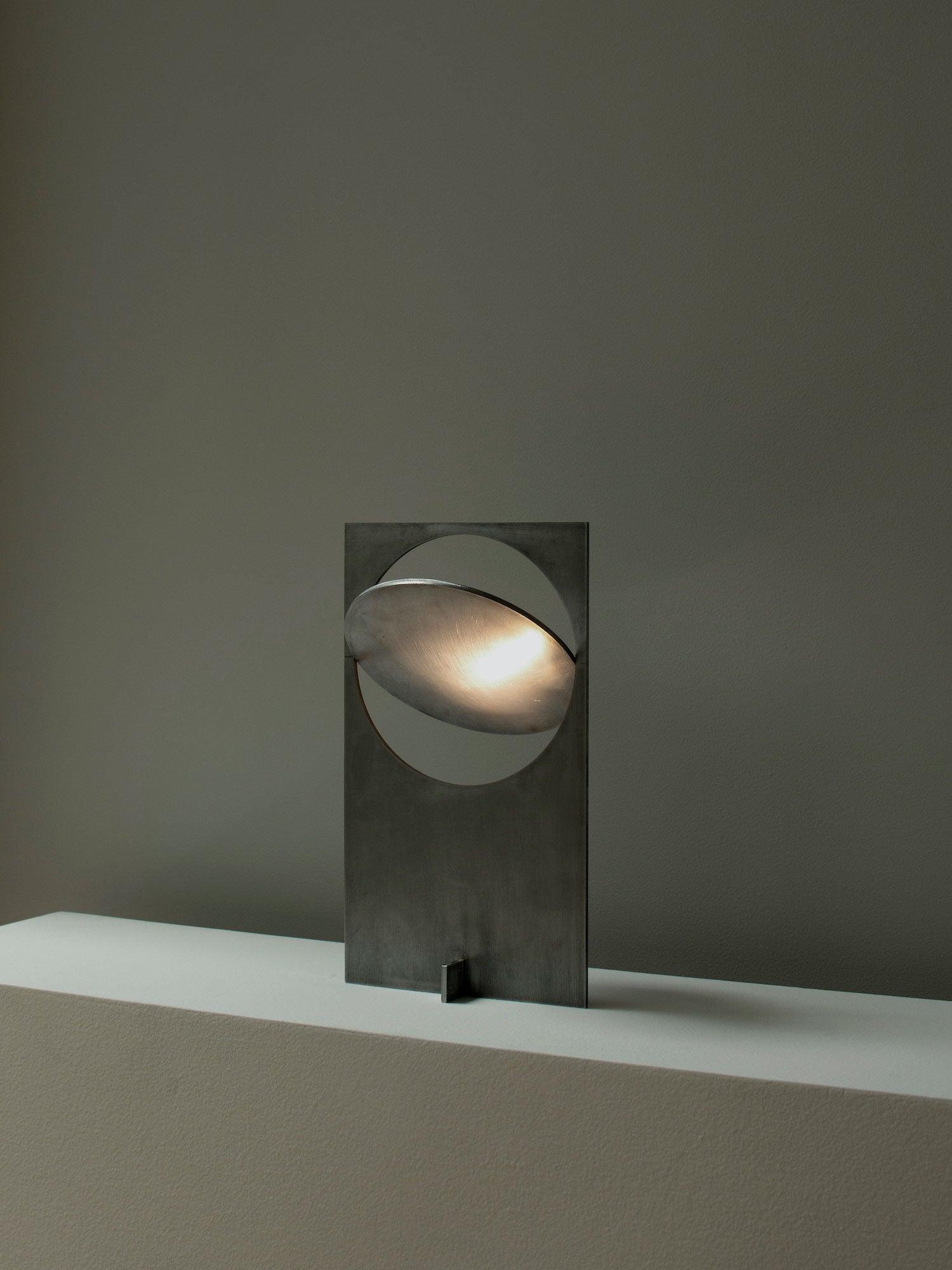 Sixor Steel Futuristic Table Lamp-Neutral Decor