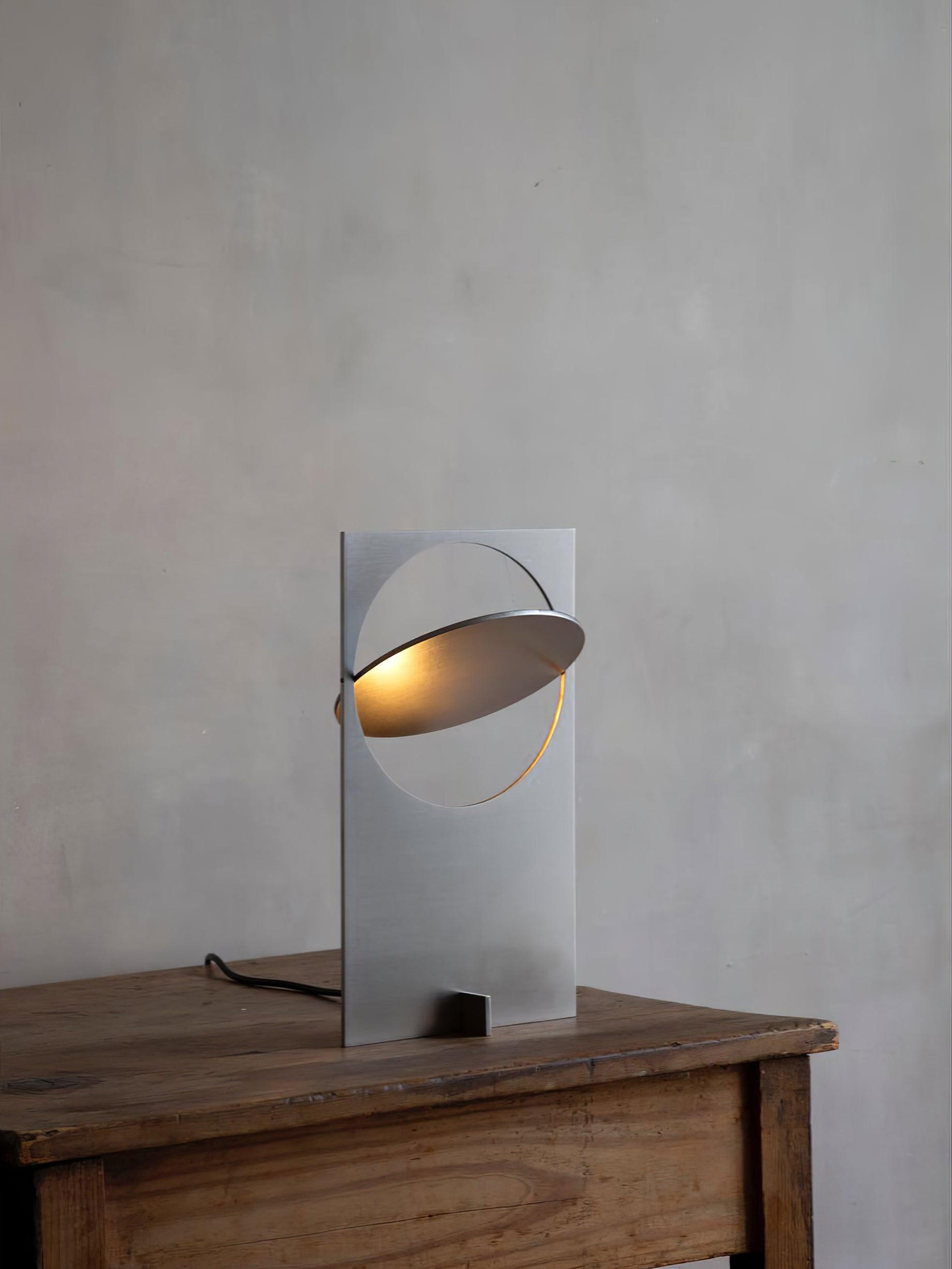 Sixor Steel Futuristic Table Lamp-Neutral Decor