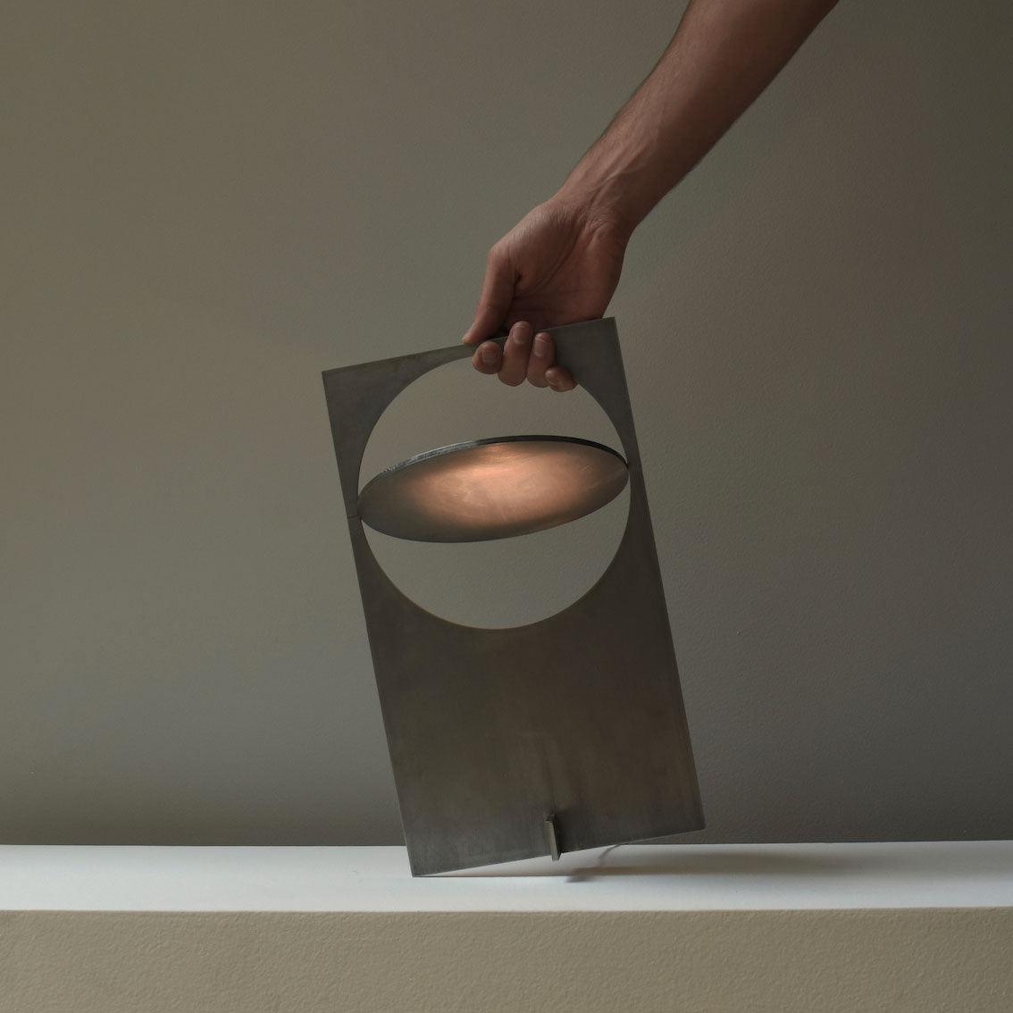 Sixor Steel Futuristic Table Lamp-Neutral Decor
