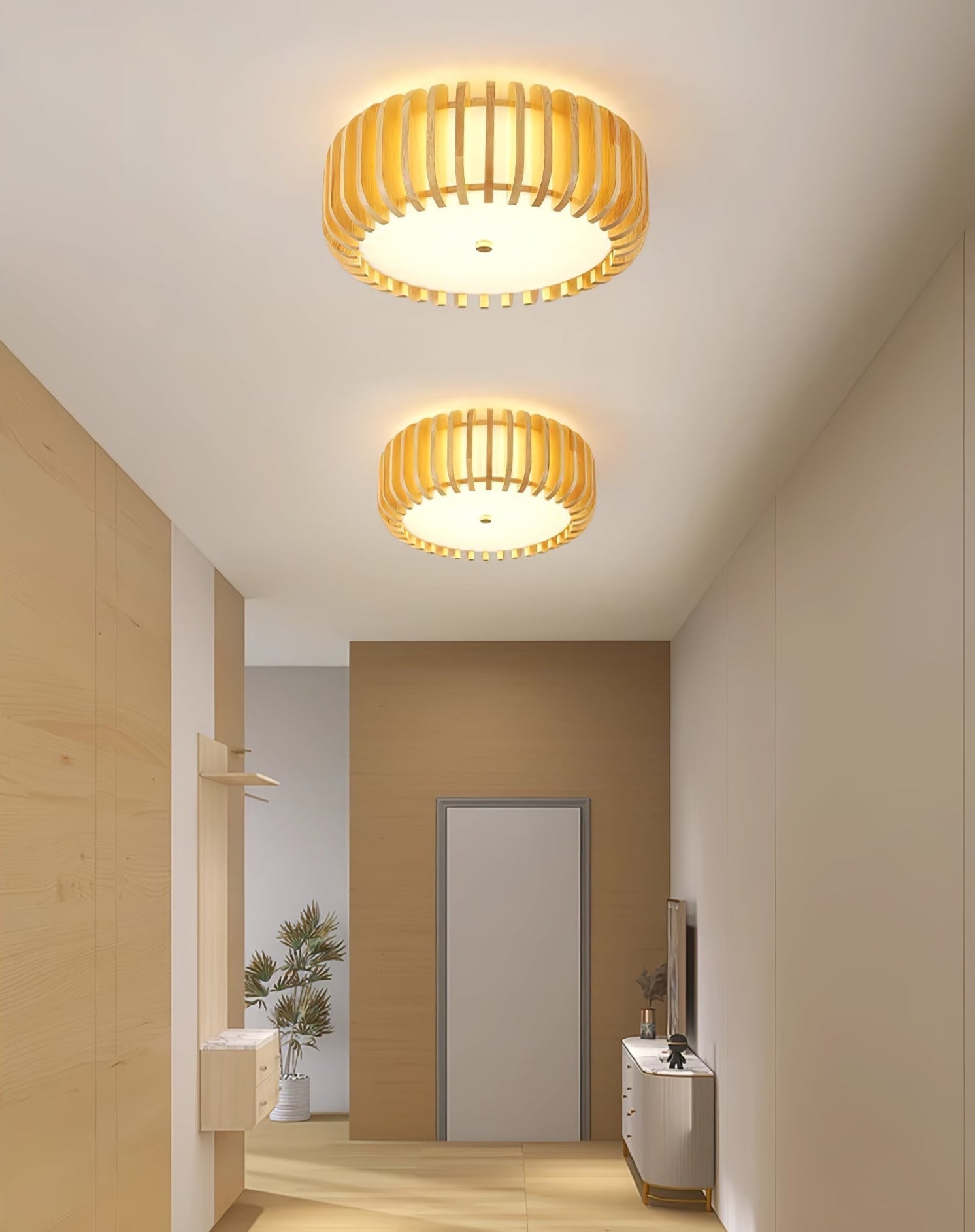 Vezorus Premium Elegance Wood Ceiling Lamp-Neutral Decor
